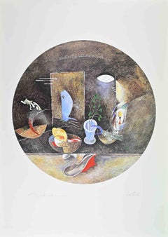 Natura morta - Litografia di Mariangelo Zappitelli - Anni '80