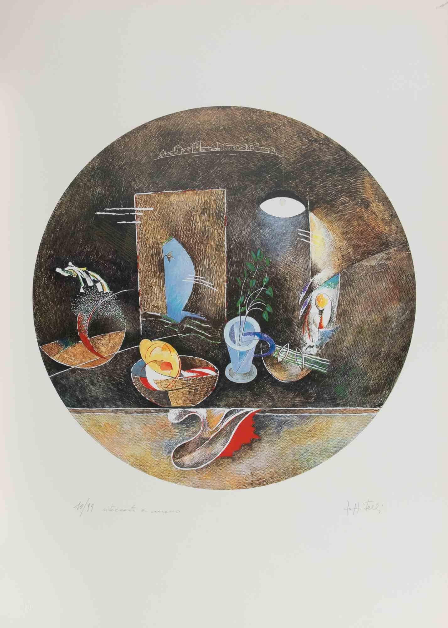 Still Life - Lithograph by Mariangelo Zappitelli - 1980s