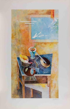 Still Life - Lithograph by Mariangelo Zappitelli - 1980s