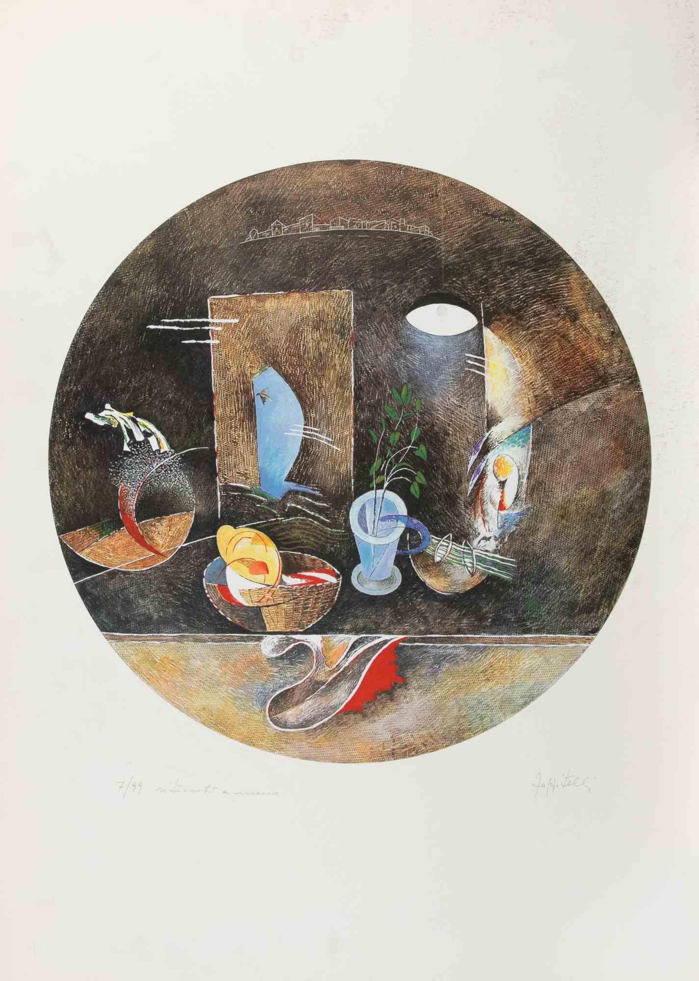 Still Life - Lithograph by Mariangelo Zappitelli - 1980s