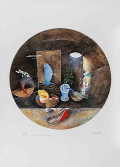 Stillleben - Lithographie von Mariangelo Zappitelli - 1980er Jahre