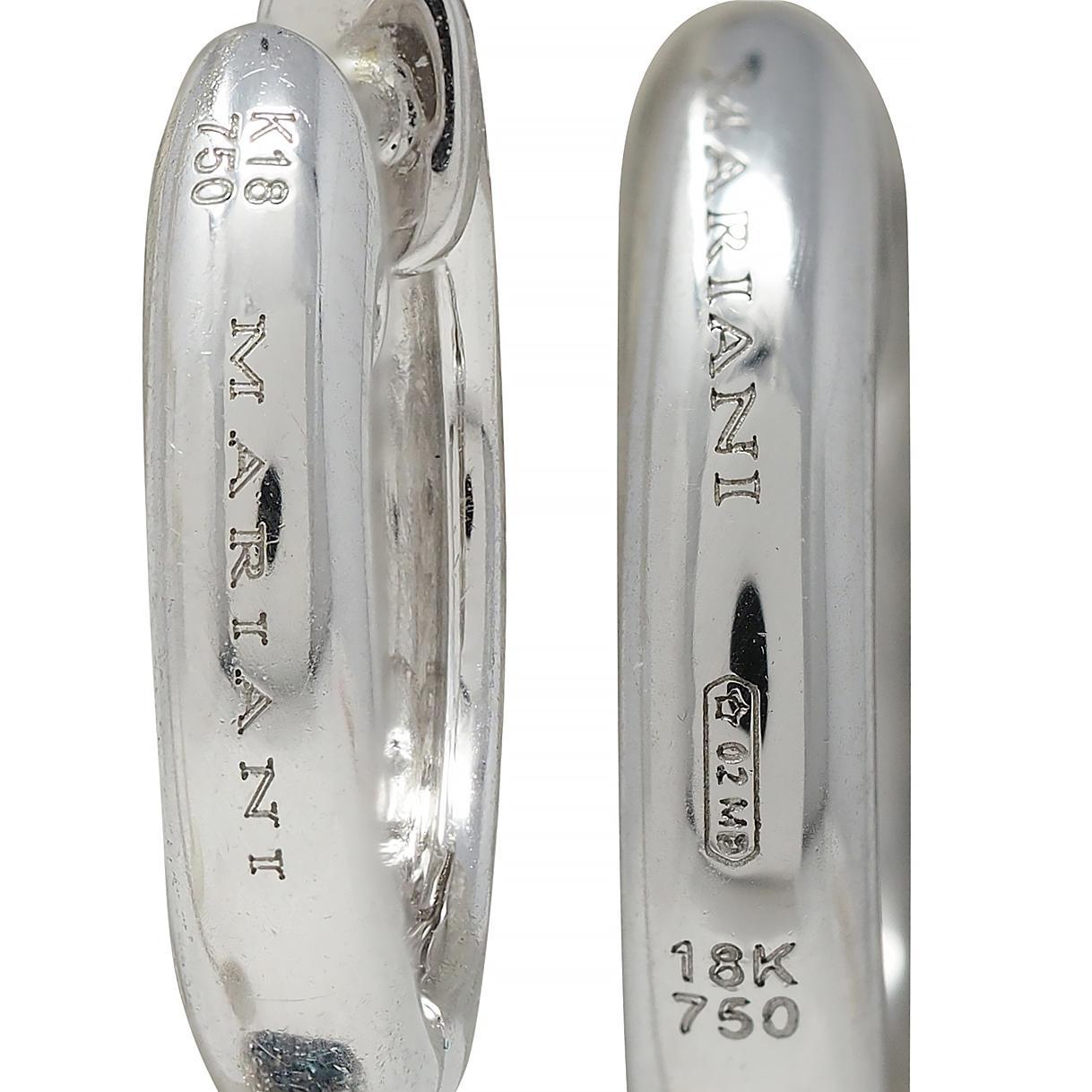 Mariani 3.68 CTW Zafiro Diamante 18K Oro Azul Rodio PonPon Pendientes Gota en venta 5