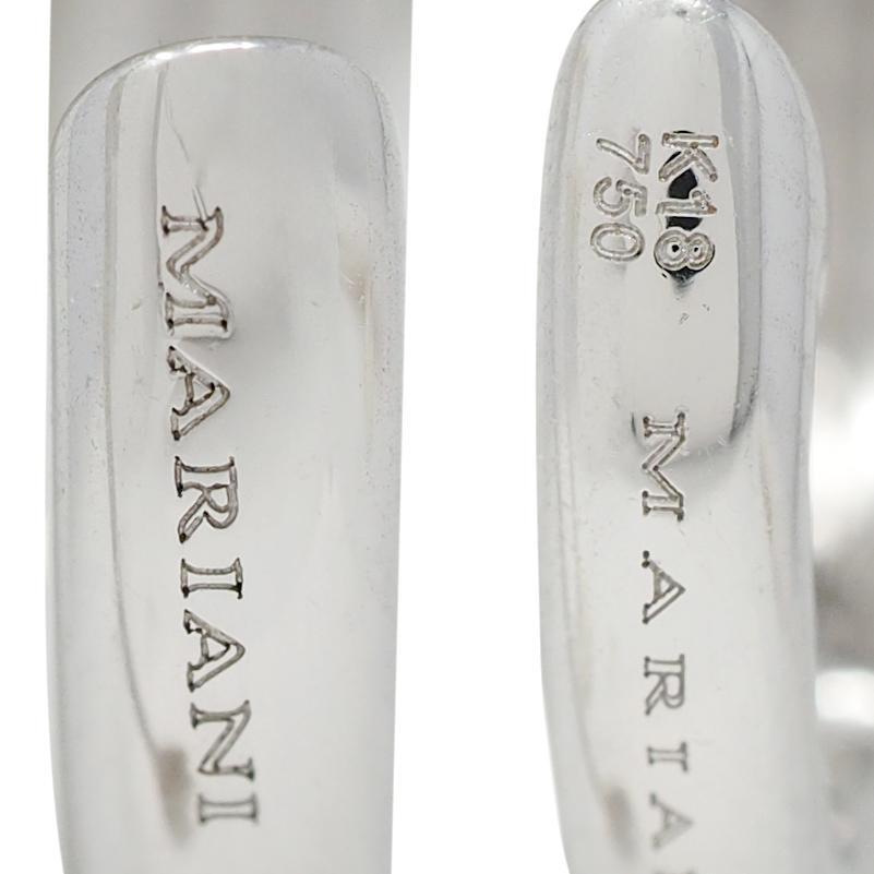 Mariani 3.68 CTW Zafiro Diamante 18K Oro Azul Rodio PonPon Pendientes Gota en venta 4
