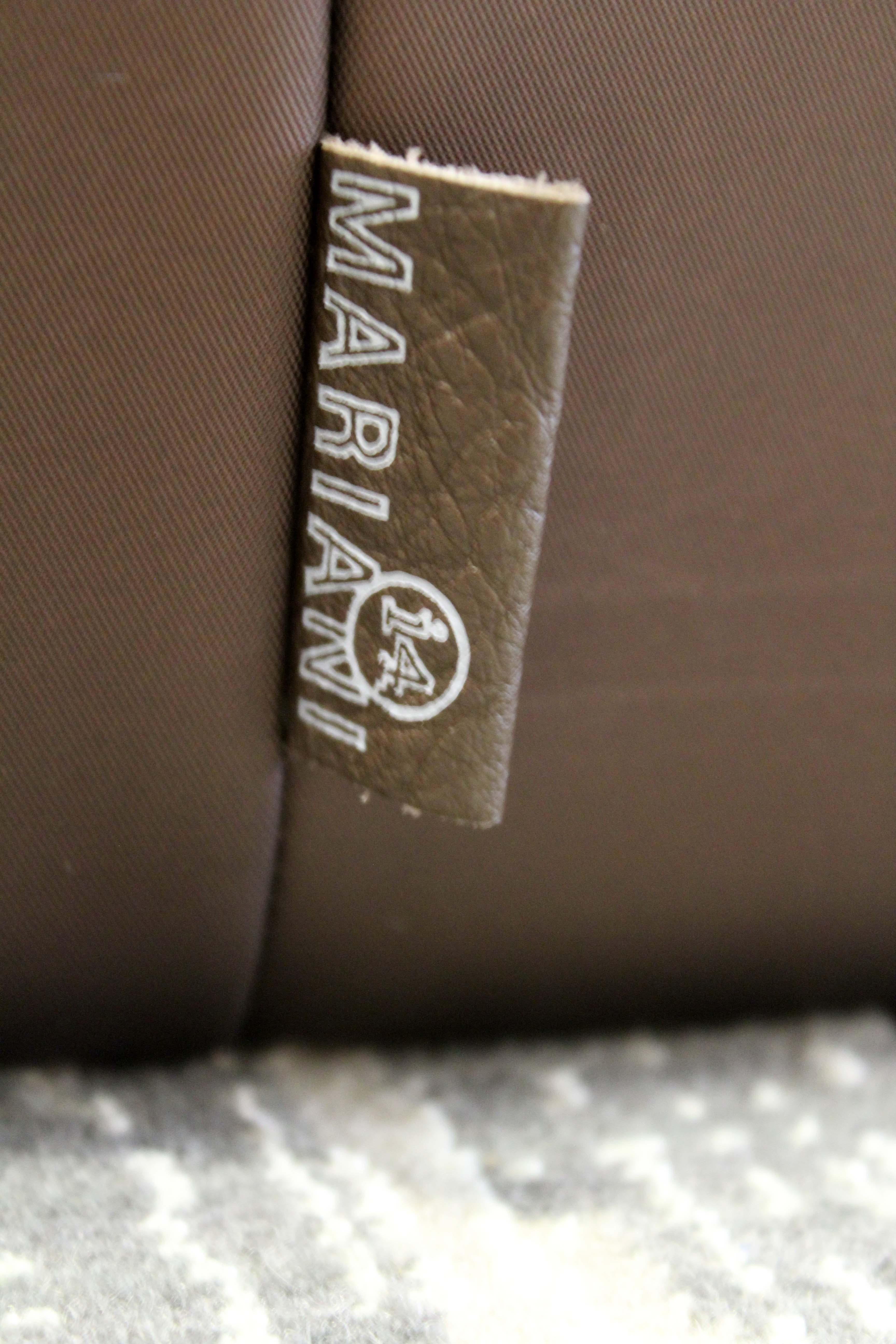 Mariani Contemporary Italian Leather & Mohair U Shaped Custom Sectional For Sale 3