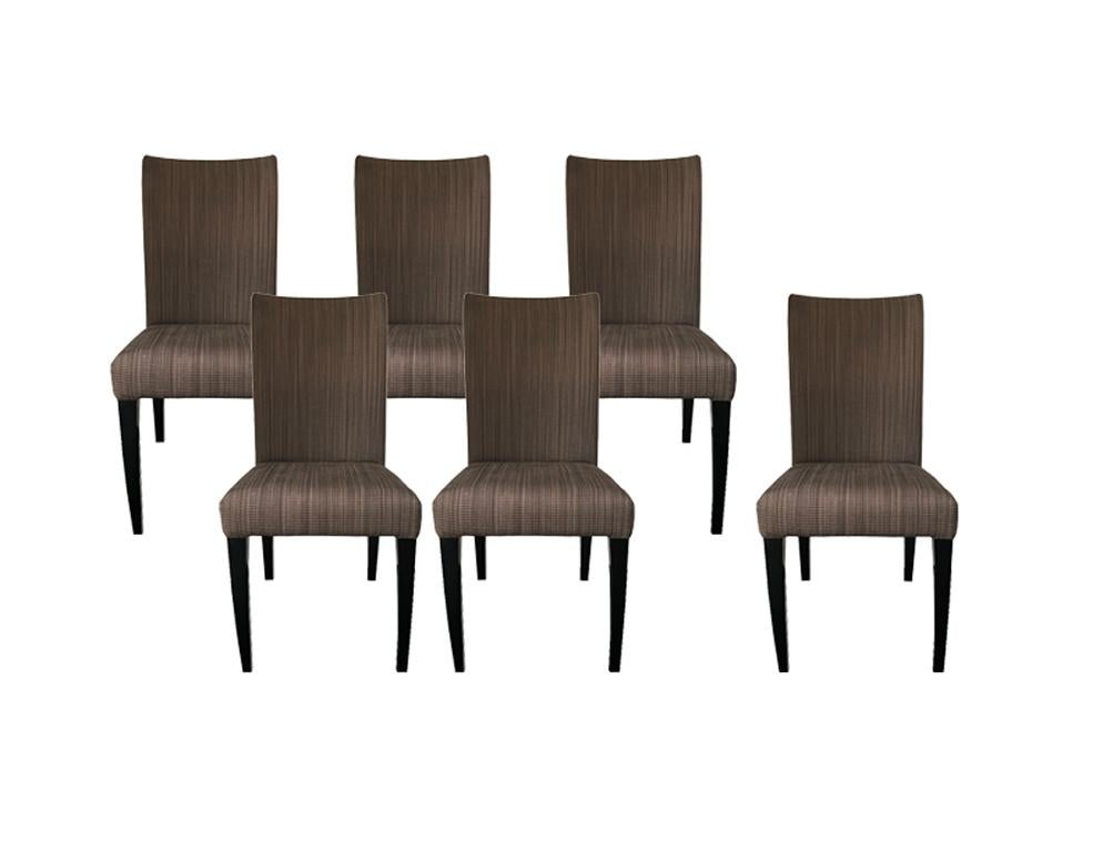 Tissu Mariani i4 Pace Collection Chaises d'appoint pour salle à manger, ensemble de six
