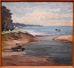 Mer. Huile sur toile et carton, 60x65 cm