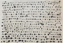 Many Black Holes - Art contemporain, Abstraction, Acrylique sur papier, Noir blanc