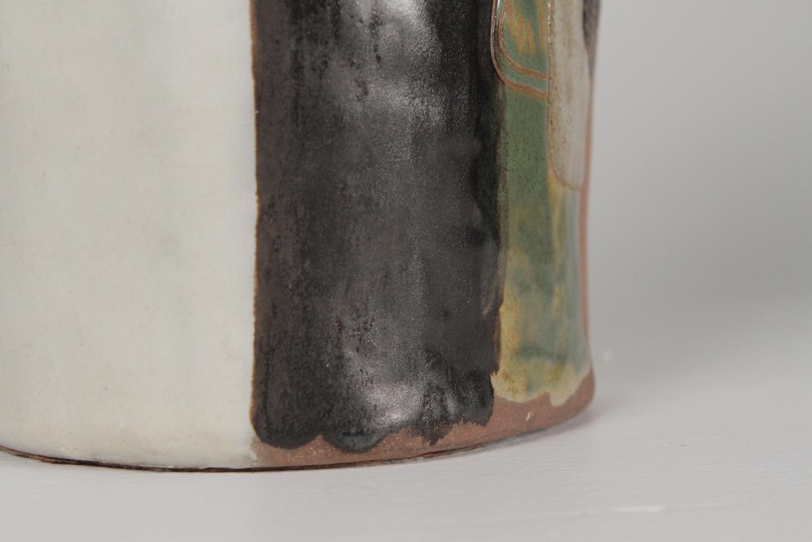Ceramic Marianna von Allerich Cubist Midcentury Table Lamp