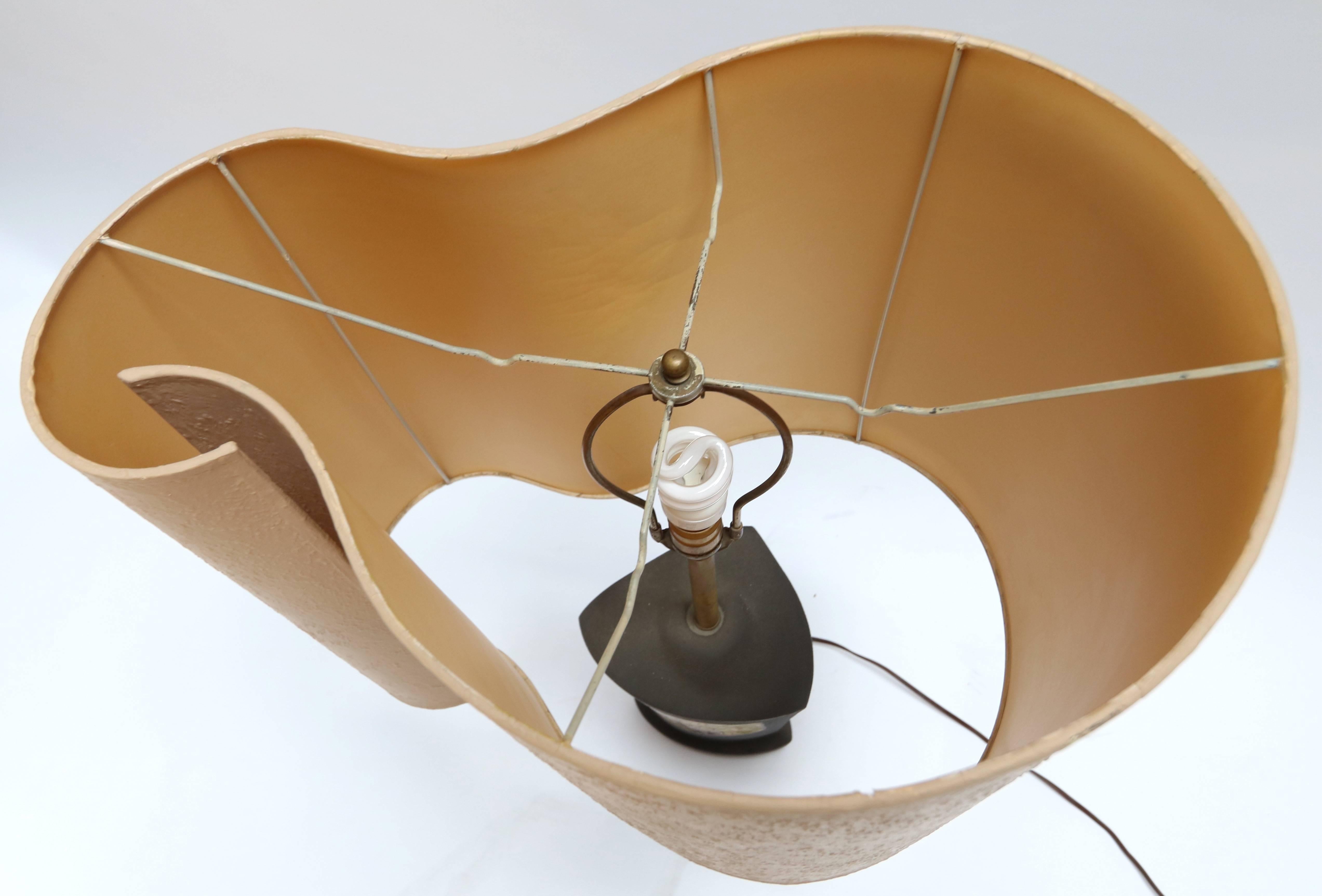 Marianna von Allesch 1950s Grey Ceramic Table Lamp with Sculptural Shade 4