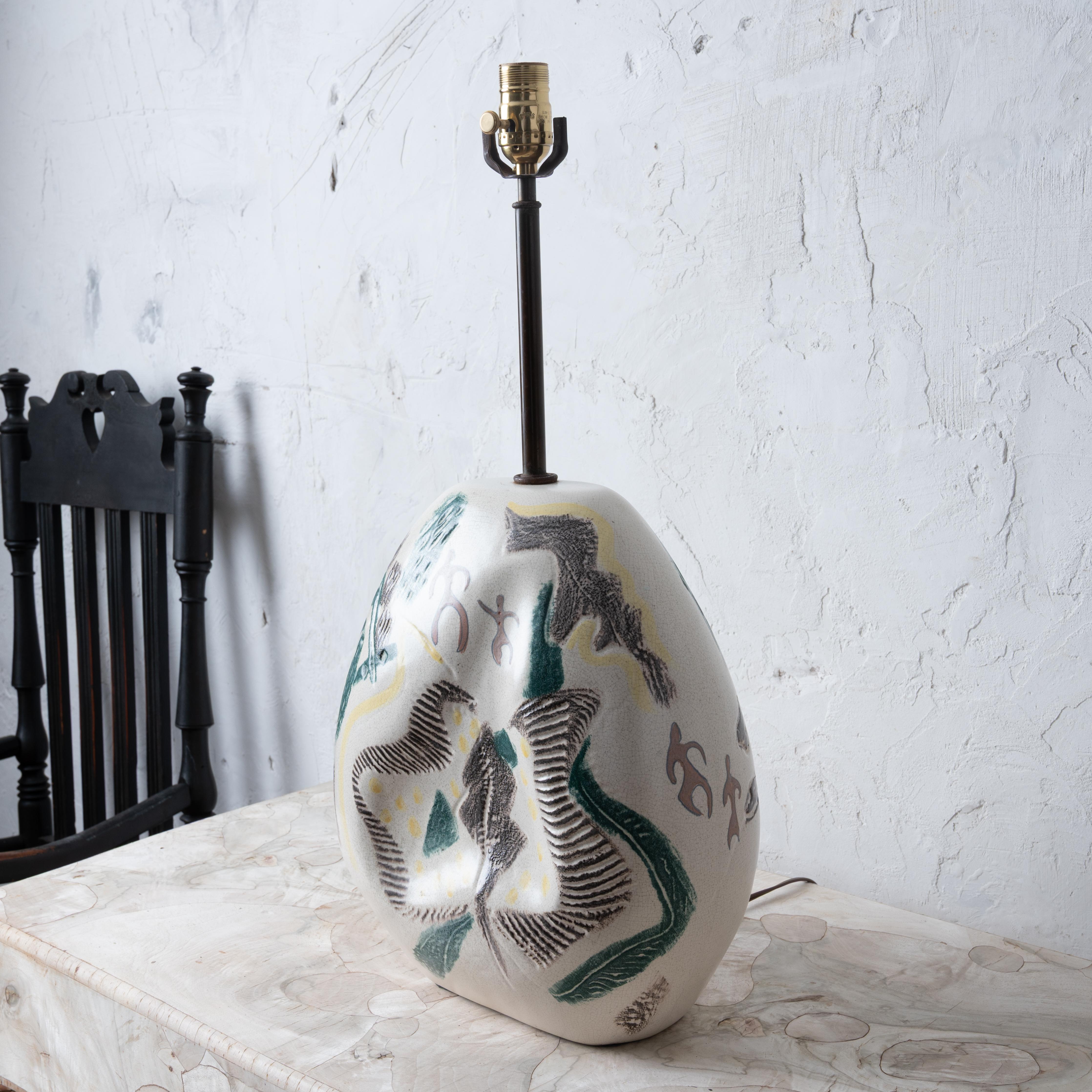 Américain Marianna von Allesch Lampe de table sculpturale Attributed, années 1950 en vente