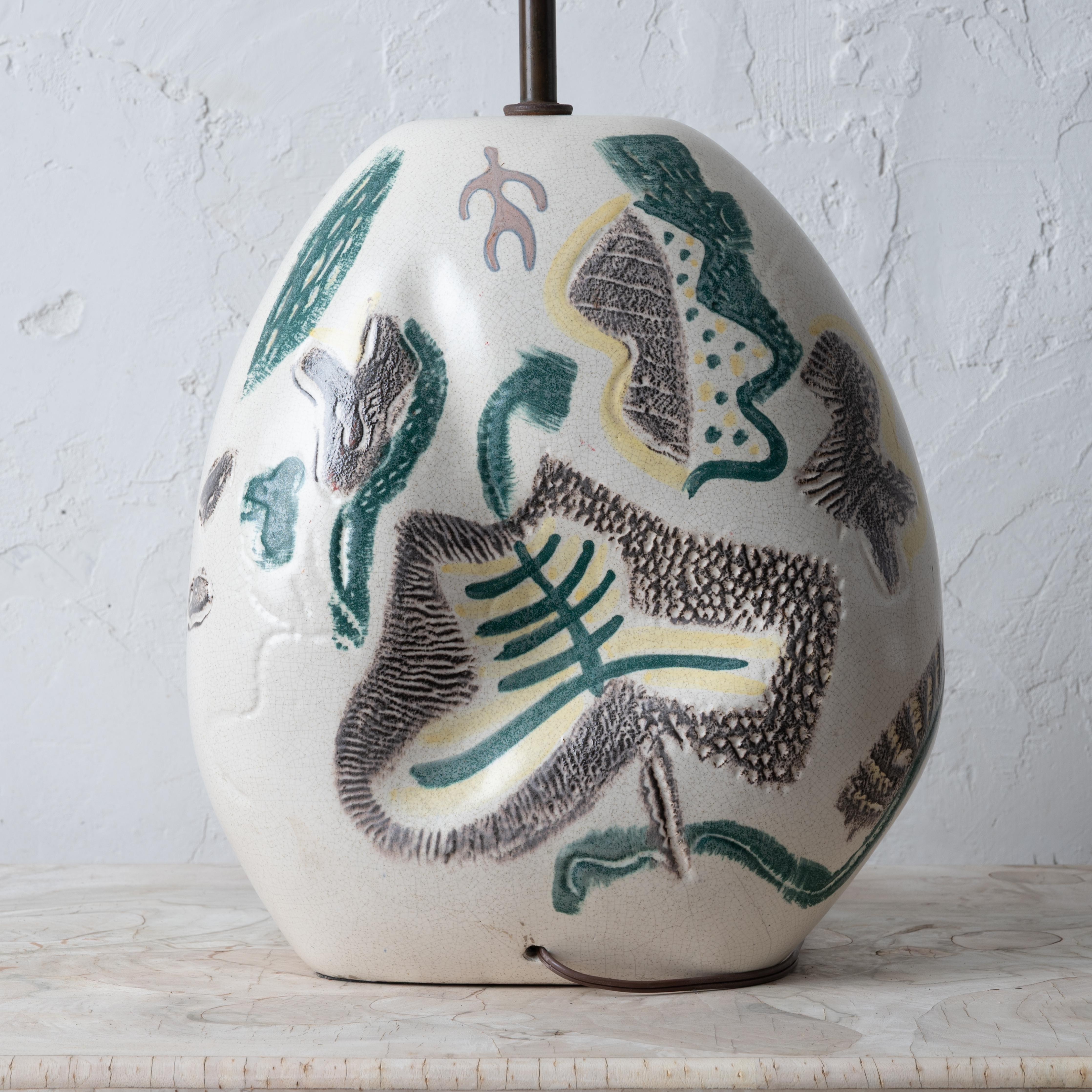 Marianna von Allesch Lampe de table sculpturale Attributed, années 1950 Bon état - En vente à Savannah, GA