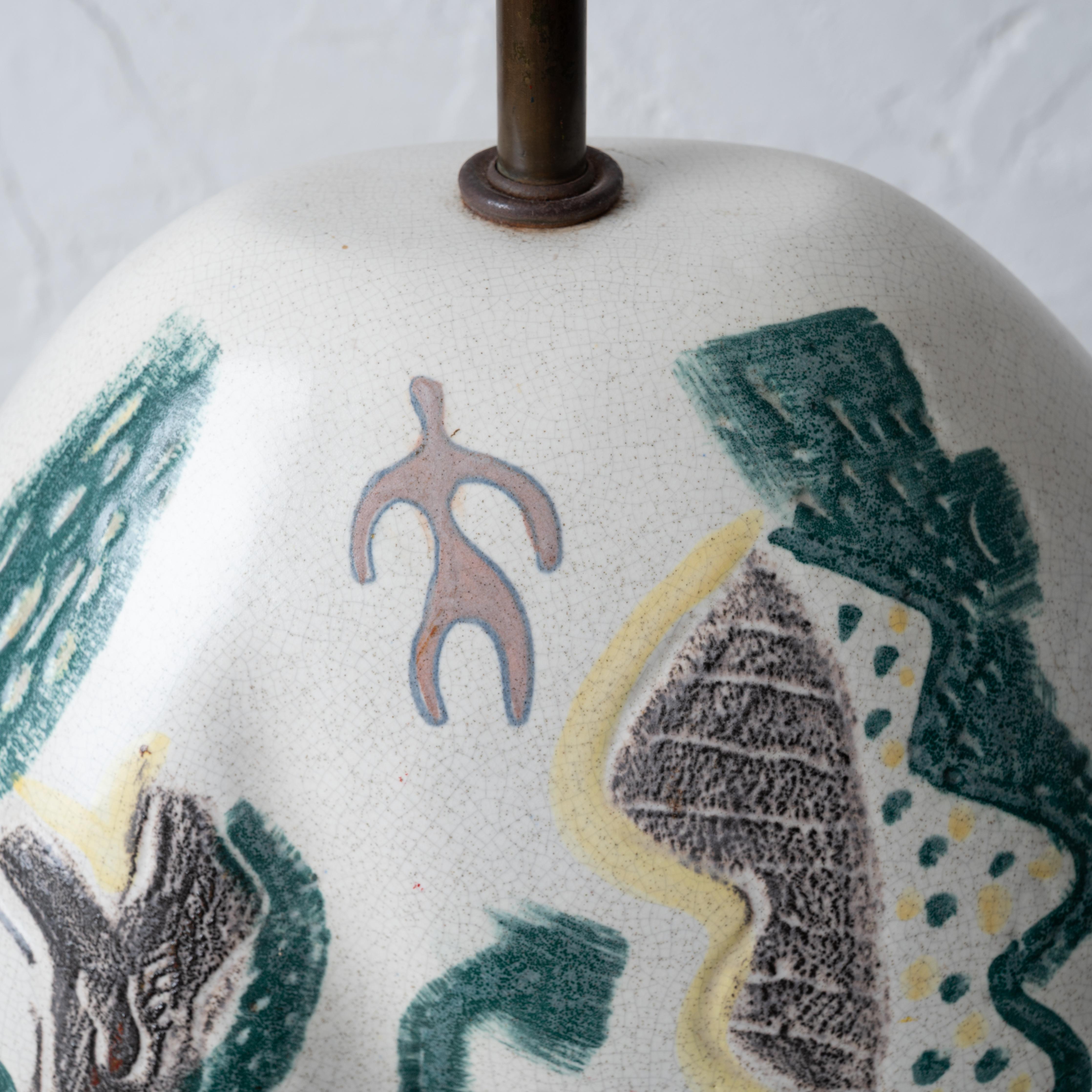 Céramique Marianna von Allesch Lampe de table sculpturale Attributed, années 1950 en vente