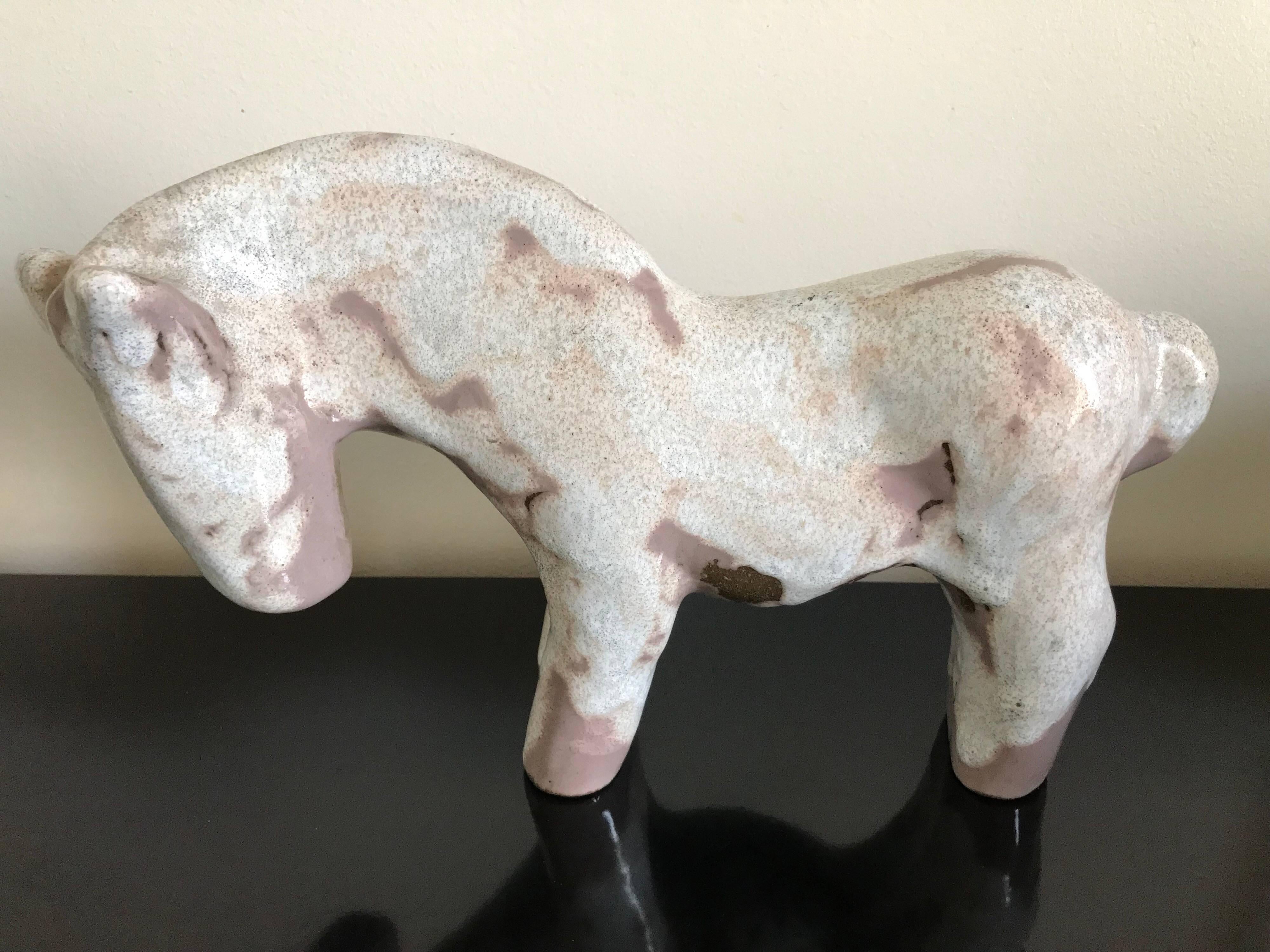 Marianna von Allesch Ceramic Horse Sculpture In Excellent Condition For Sale In Lake Success, NY