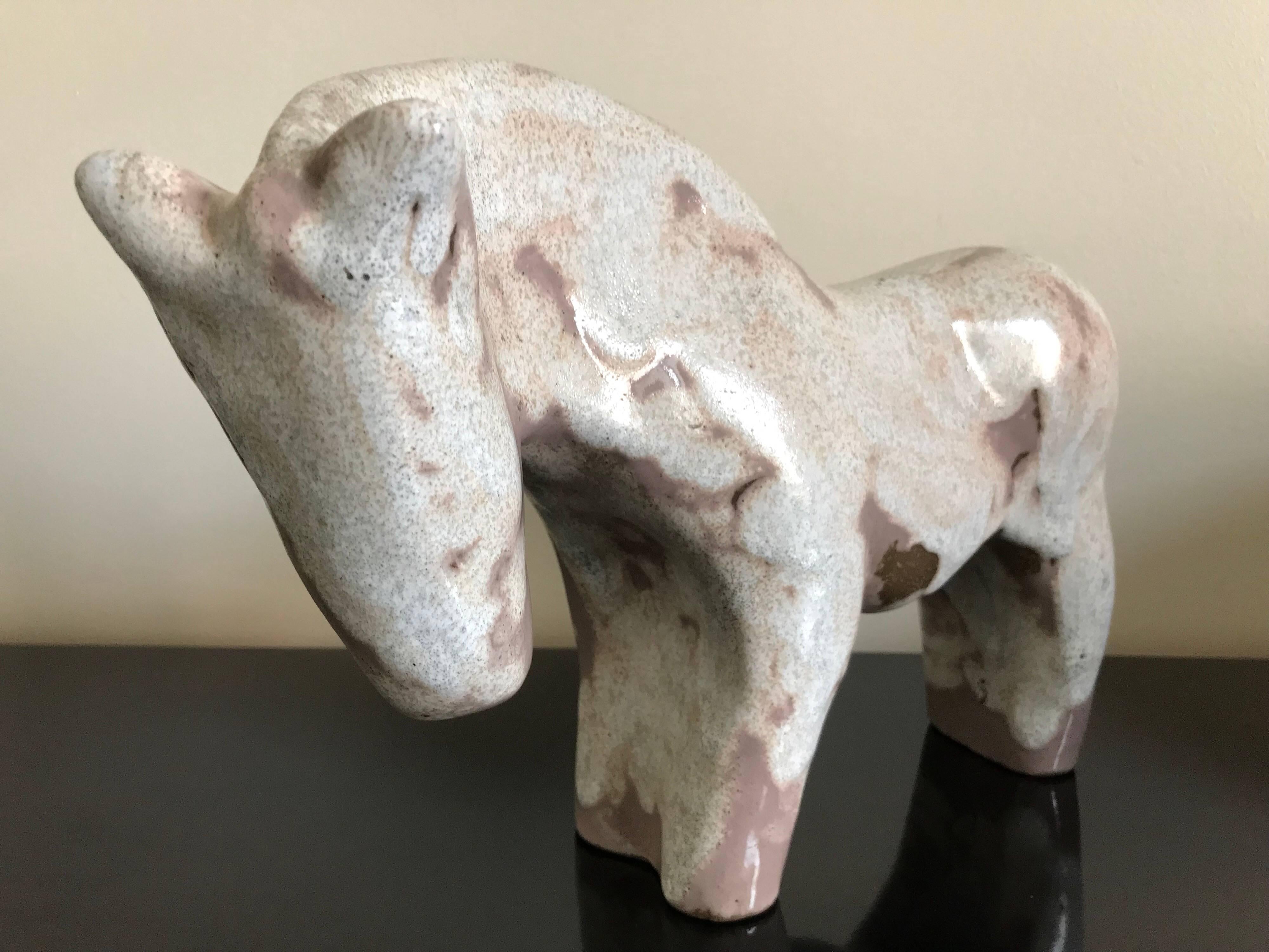 Mid-20th Century Marianna von Allesch Ceramic Horse Sculpture For Sale