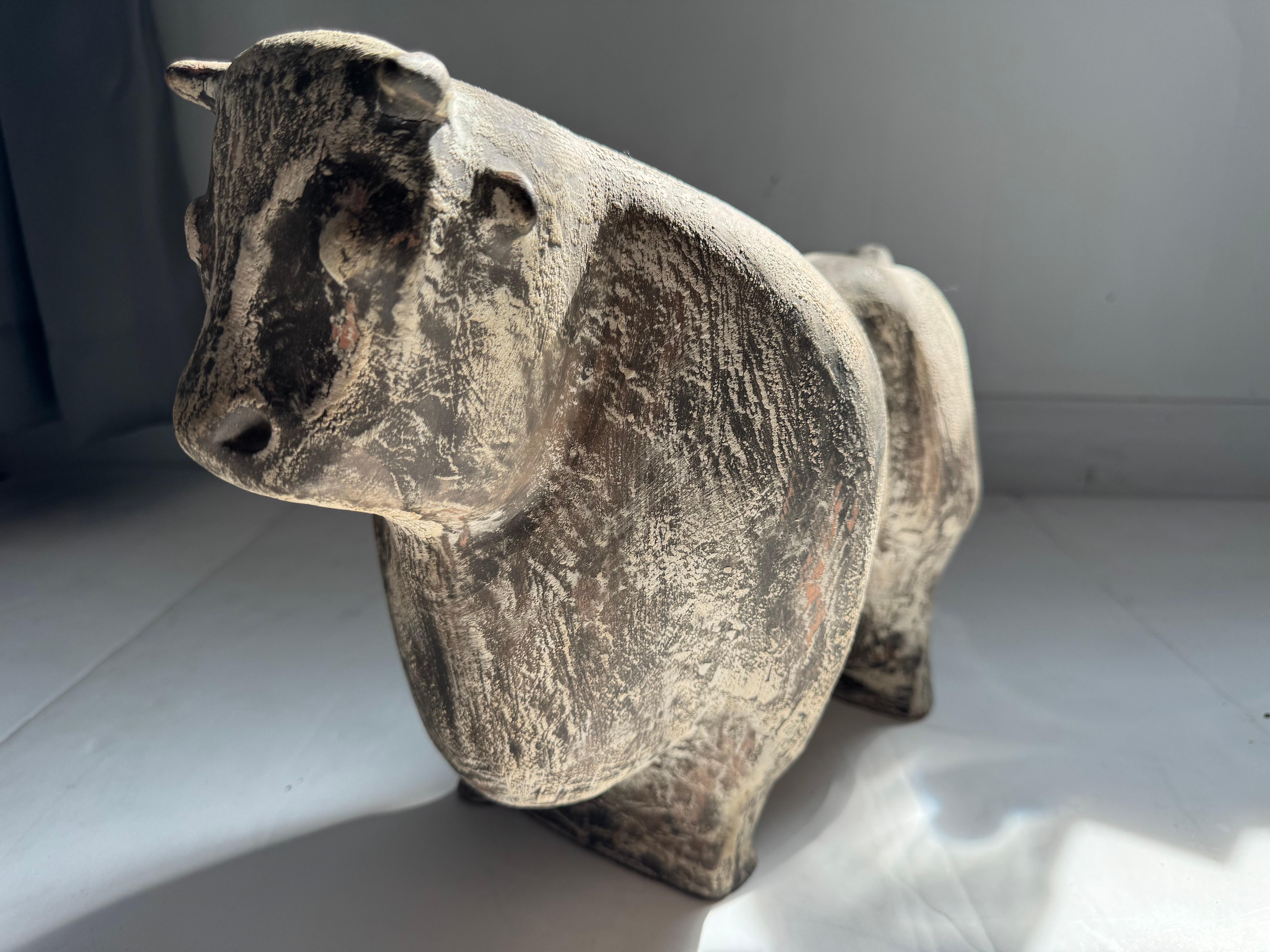 Marianna von allesch Ceramic Sculpture Bull American Mid Century 1940s 9