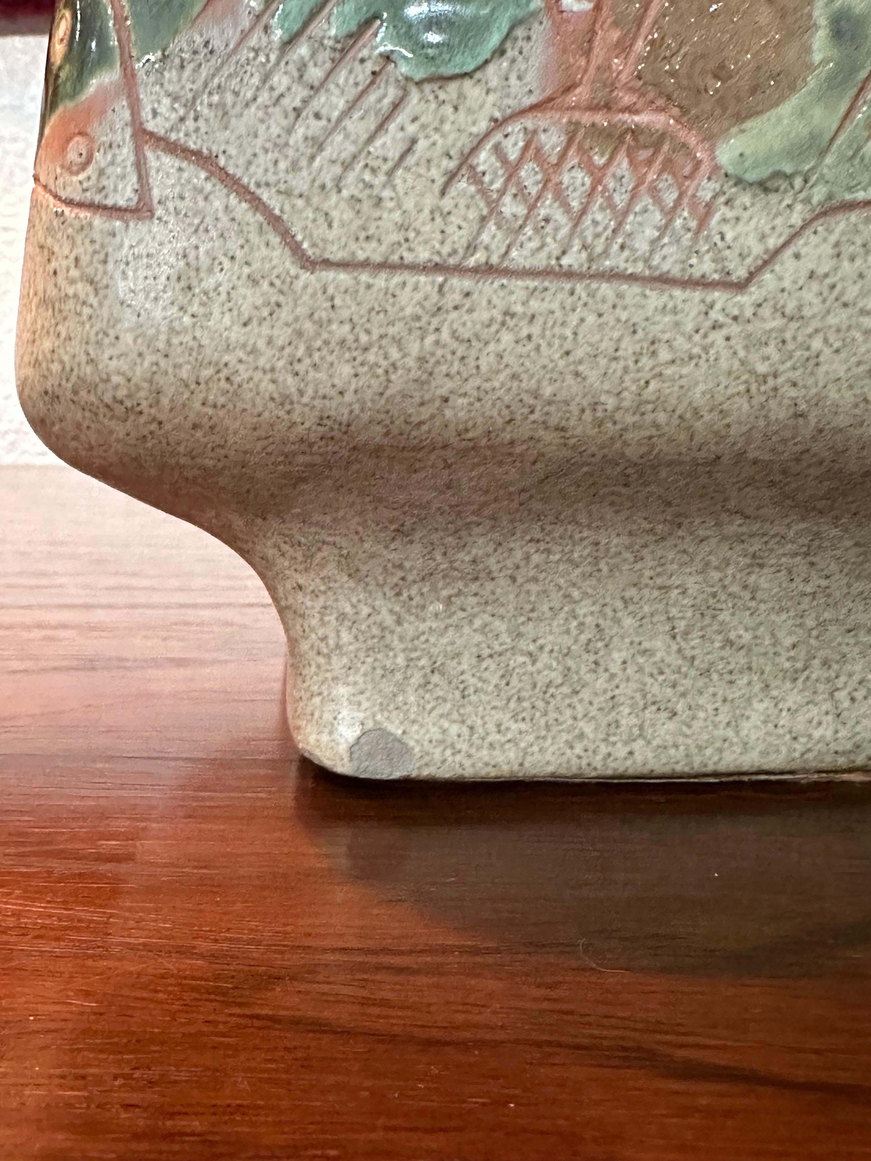 Marianna Von Allesch Studio Decorativo del Mid Century Moderno Brocca in ceramica in vendita 2
