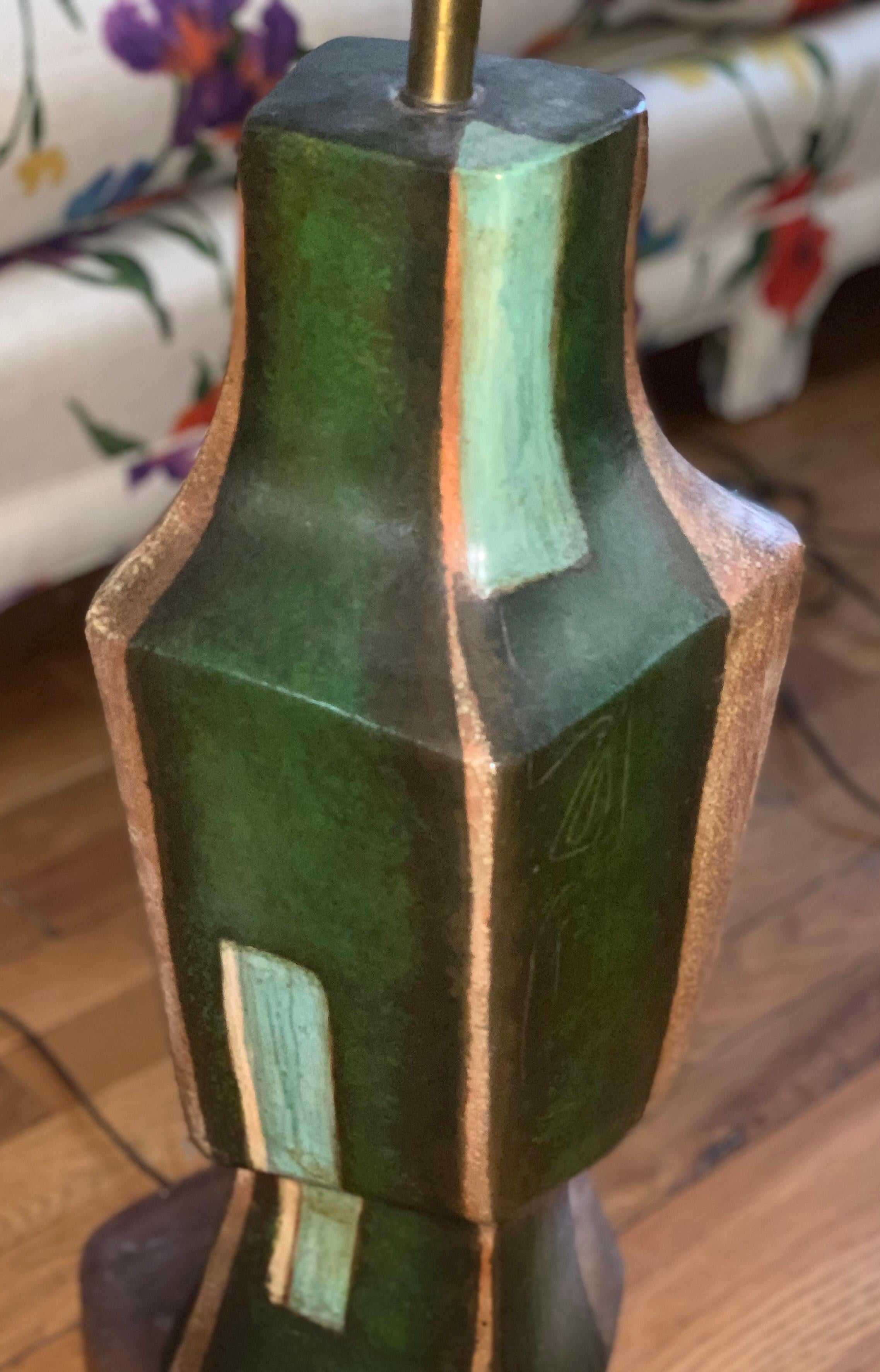 Marianna von Allesch Moderne Keramik-Skulptur-Lampe, Mitte des Jahrhunderts, Organische Moderne im Zustand „Gut“ im Angebot in Brooklyn, NY