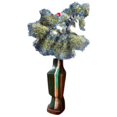 Marianna von Allesch Modern Ceramic Sculptural Lamp, Midcentury, Organic Modern