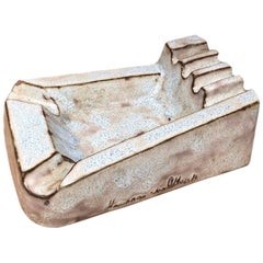 Marianna von Allesch, Streamline Moderne Massive Ceramic Cigar Ashtray, ca. 1940