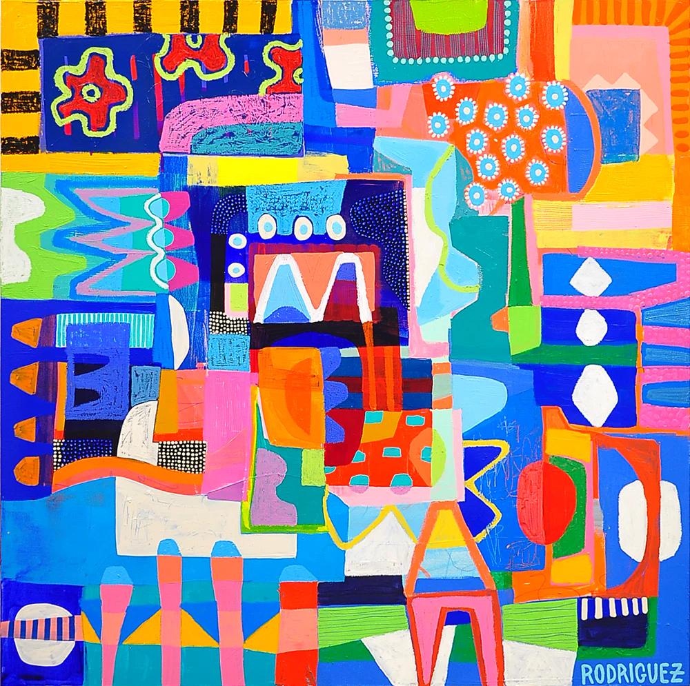 Marianne Angeli Rodriguez Abstract Painting - Joy Factory