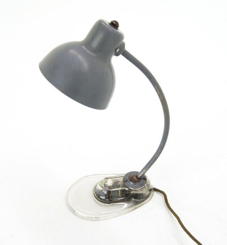 Marianne Brandt for Kandem Glass Base Table Desk Lamp For Sale 1