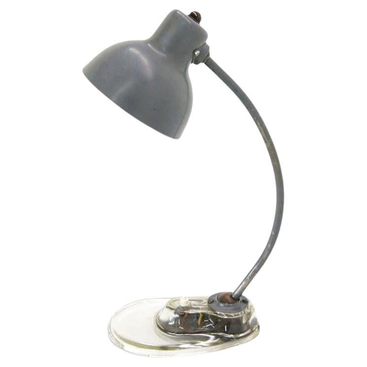 Marianne Brandt for Kandem Glass Base Table Desk Lamp For Sale