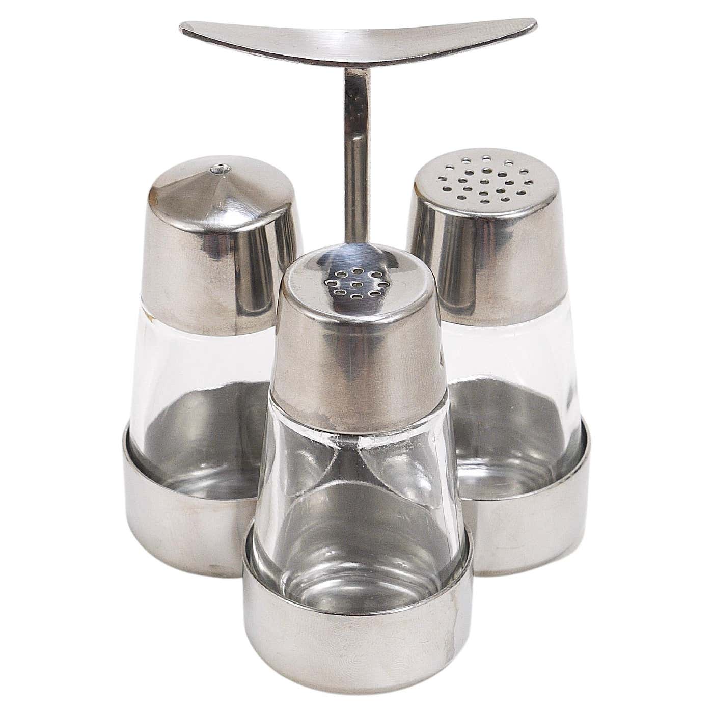 Marianne Denzel Salt And Pepper Menage Condiment Set, Berndorf, Austria ...