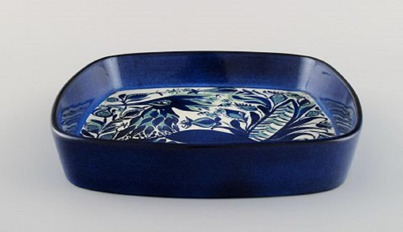 Marianne Johnson for Royal Copenhagen. Dish in hand-painted glazed faience. 
