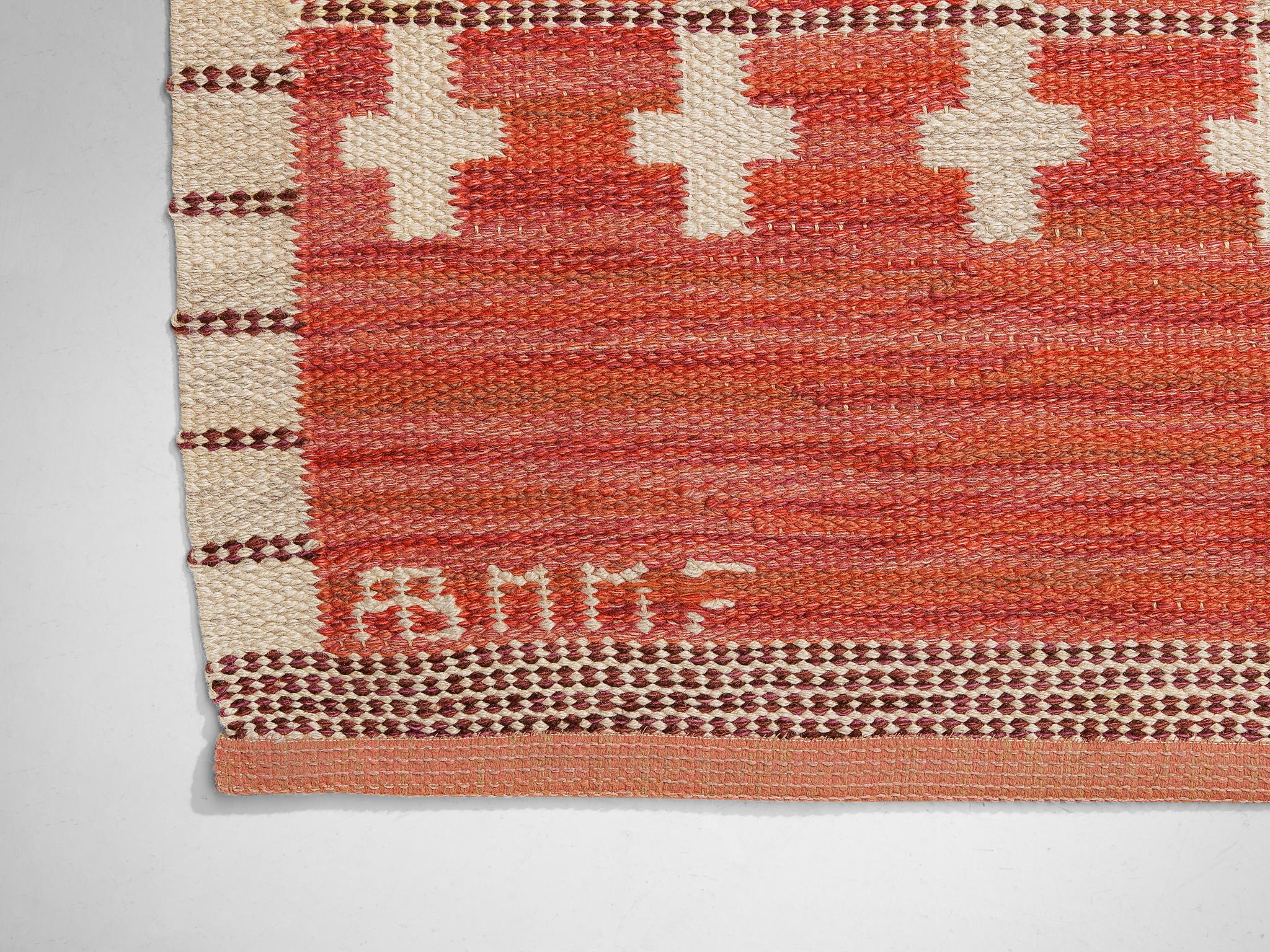 Marianne Richter for Märta Måås-Fjetterström 'Fläder Röd' Carpet in Wool  For Sale 4