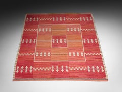 Marianne Richter für Märta Måås-Fjetterström 'Fläder Röd' Teppich aus Wolle