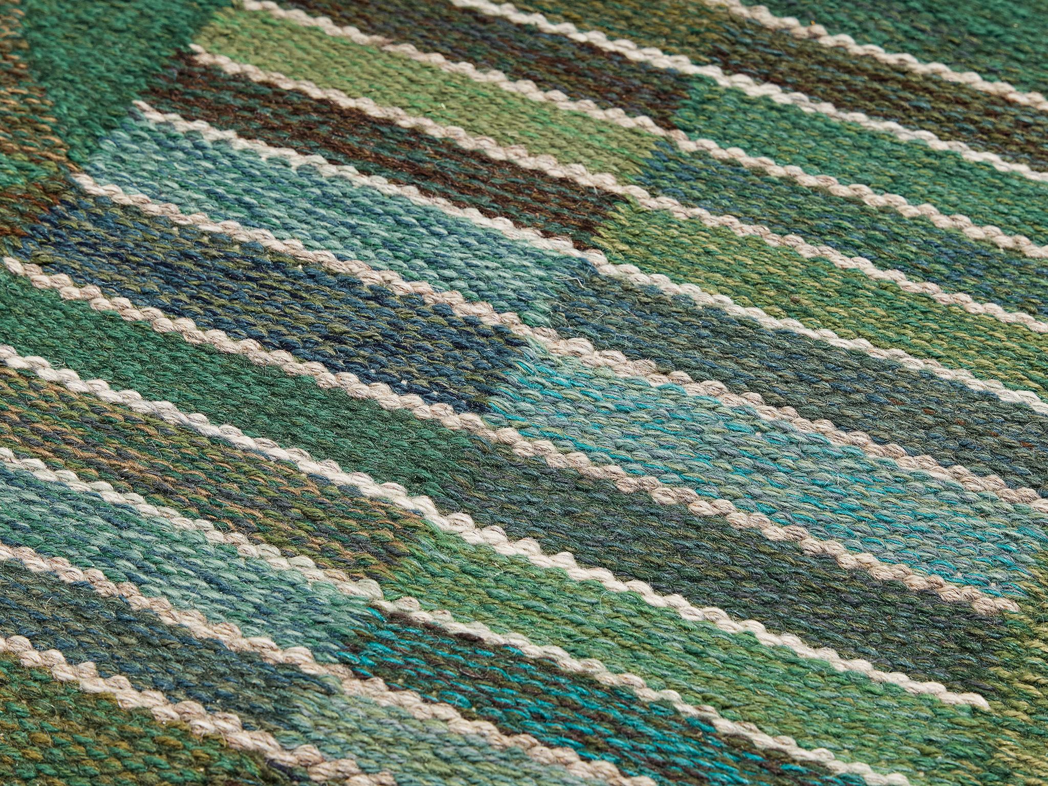 Marianne Richter for Märta Måås-Fjetterström Rubirosa Grön Carpet in Wool  1