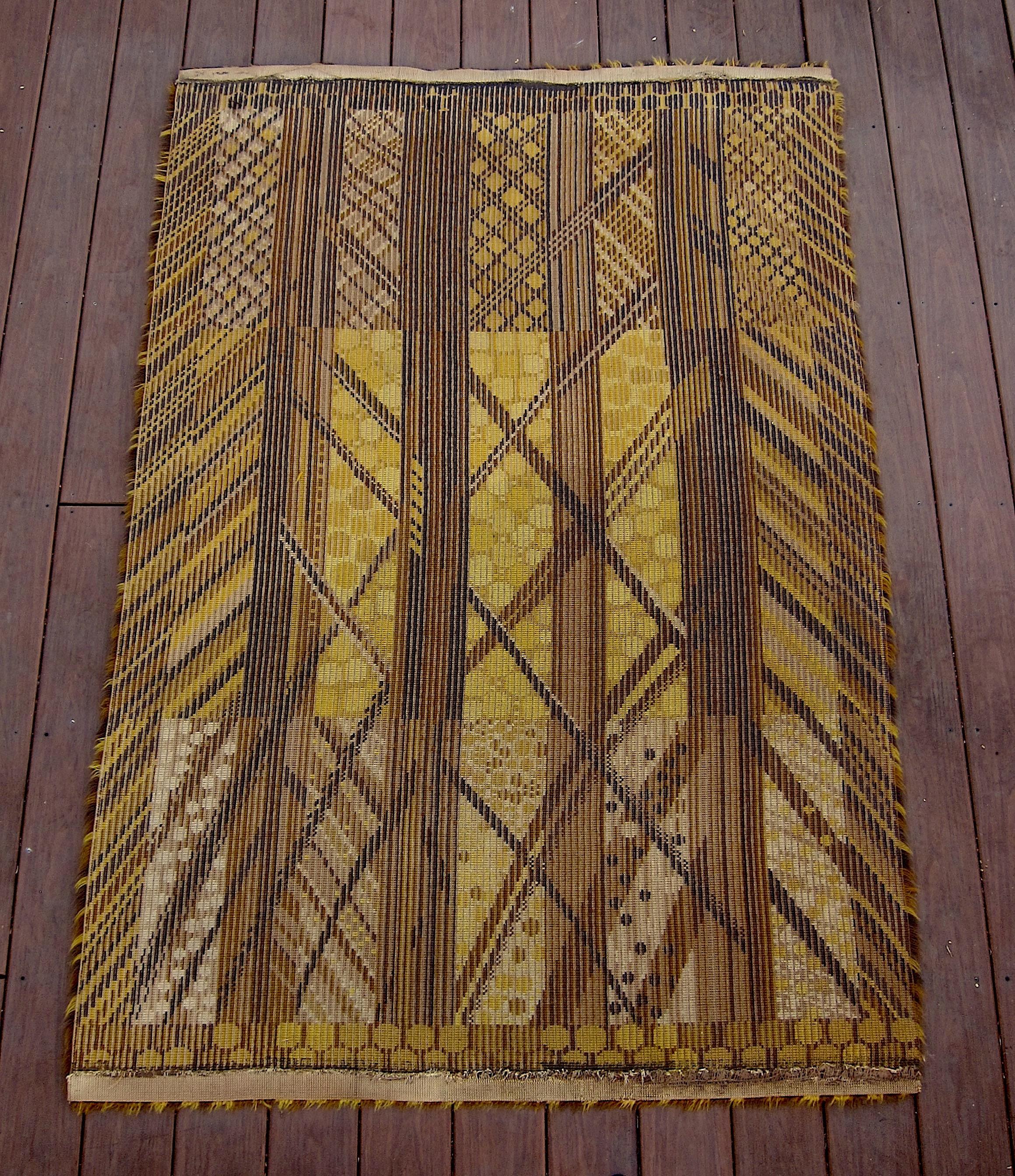 Wool Marianne Richter Midcentury Scandinavian Kolmården Rya Rug