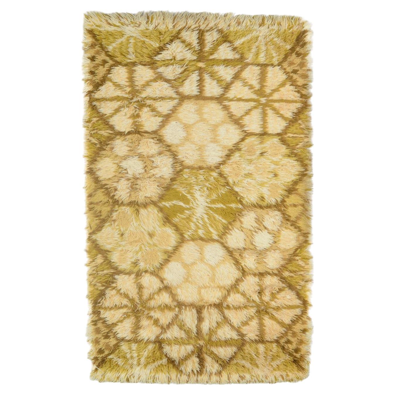 Marianne Richter. Rya carpet in wool with a geometric pattern. 1960/70s. For Sale