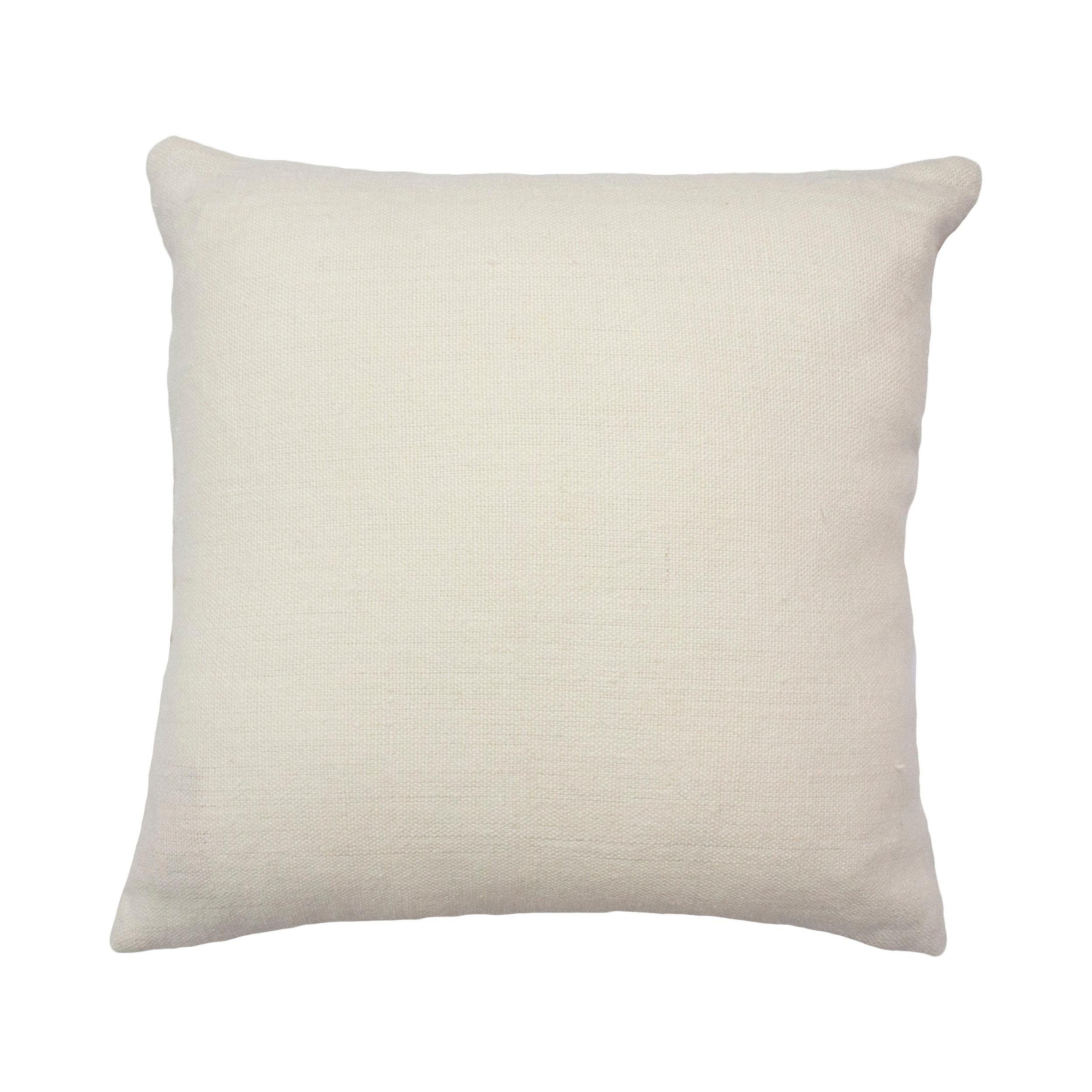 Marianne Square Black Hand Embroidered Modern Geometric Throw Pillow Cover In New Condition For Sale In Westfield, NJ