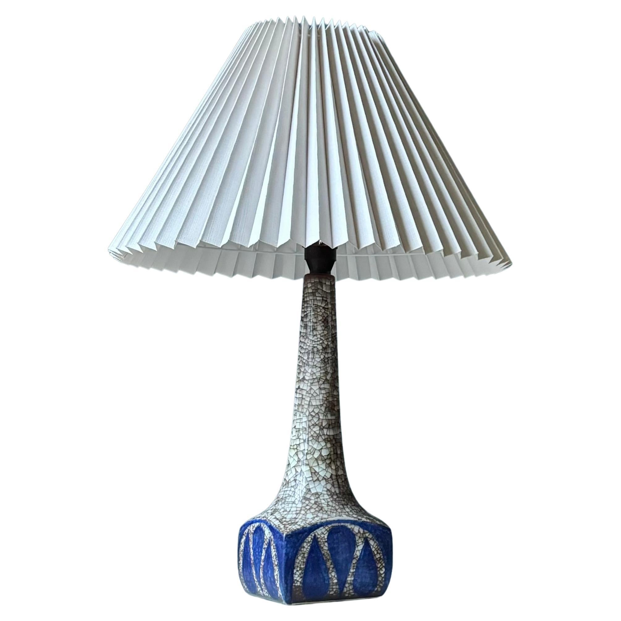 Marianne Starck für Andersen, Tischlampe mit hoher persischer Glasur, 1960er-Jahre 