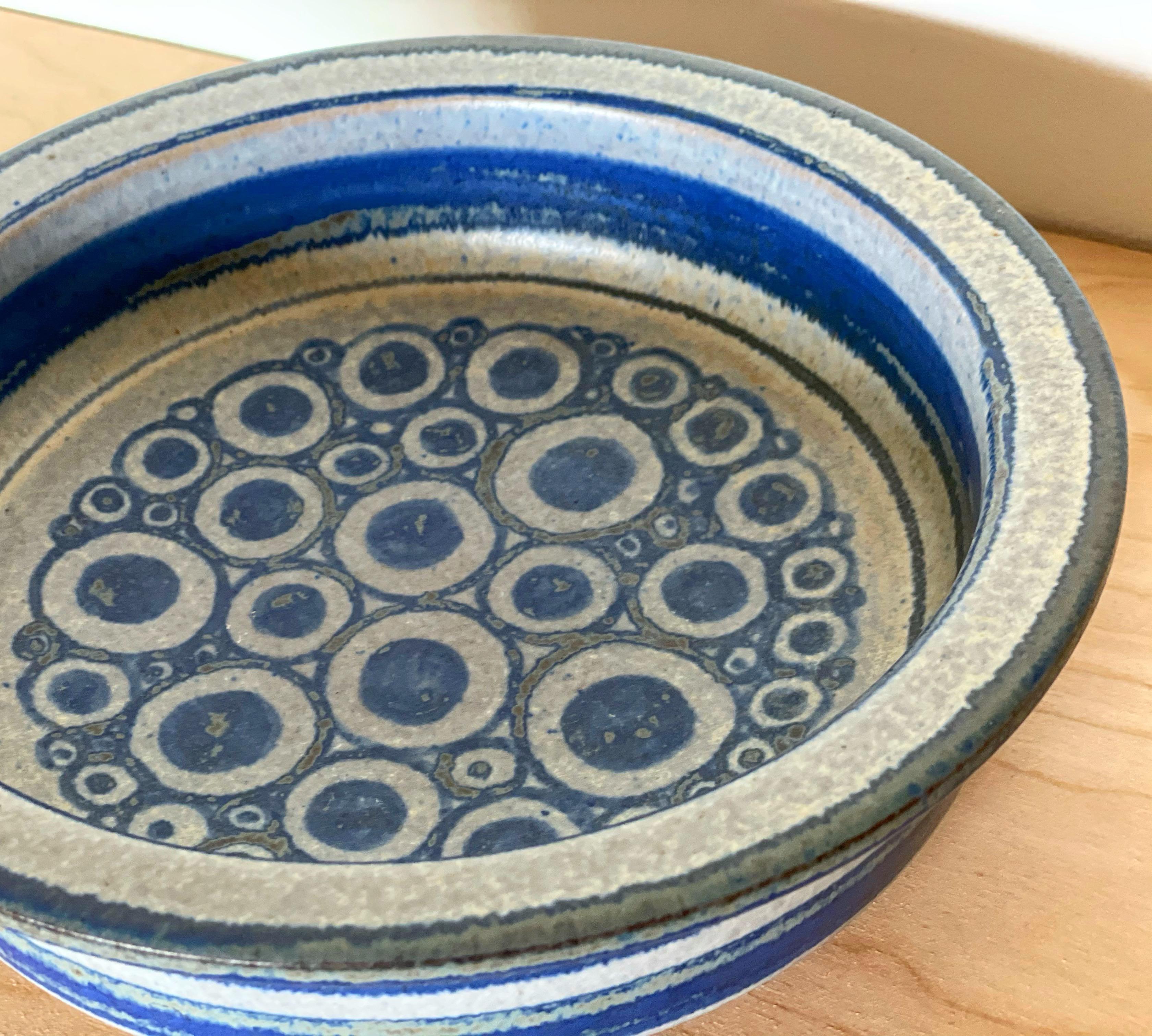 Scandinavian Modern Marianne Starck for Michael Andersen Danish Modern Ceramic Bowl Persia Glaze For Sale