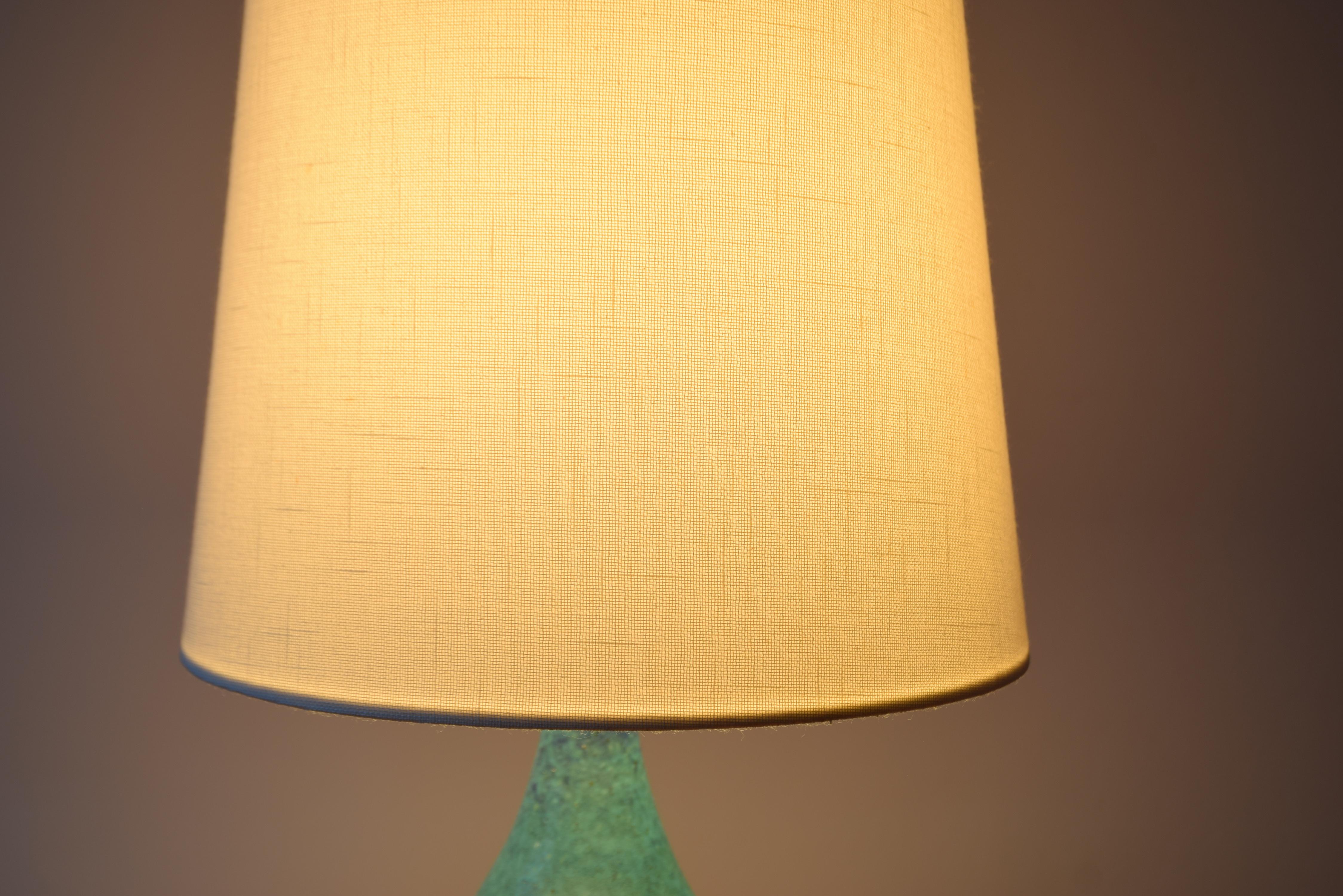 Marianne Starck para Michael Andersen & Søn Lámpara de mesa Turquesa Azul Marrón Años 60 en venta 3