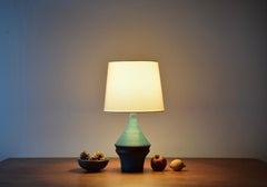 Marianne Starck for Michael Andersen & Søn Table Lamp Turquoise Blue Brown 1960s