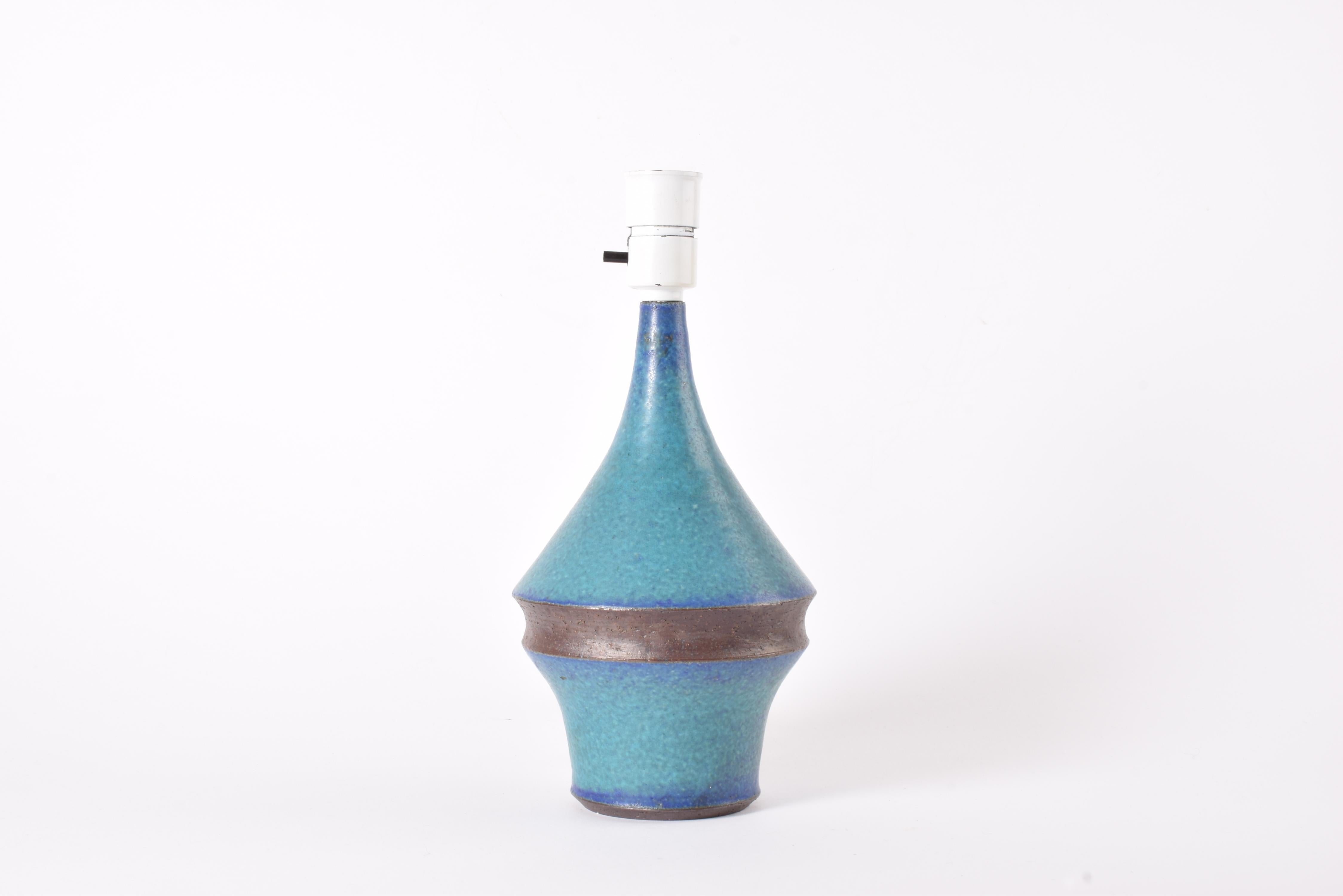 Marianne Starck para Michael Andersen & Søn Lámpara de mesa Turquesa Azul Marrón Años 60 Escandinavo moderno en venta