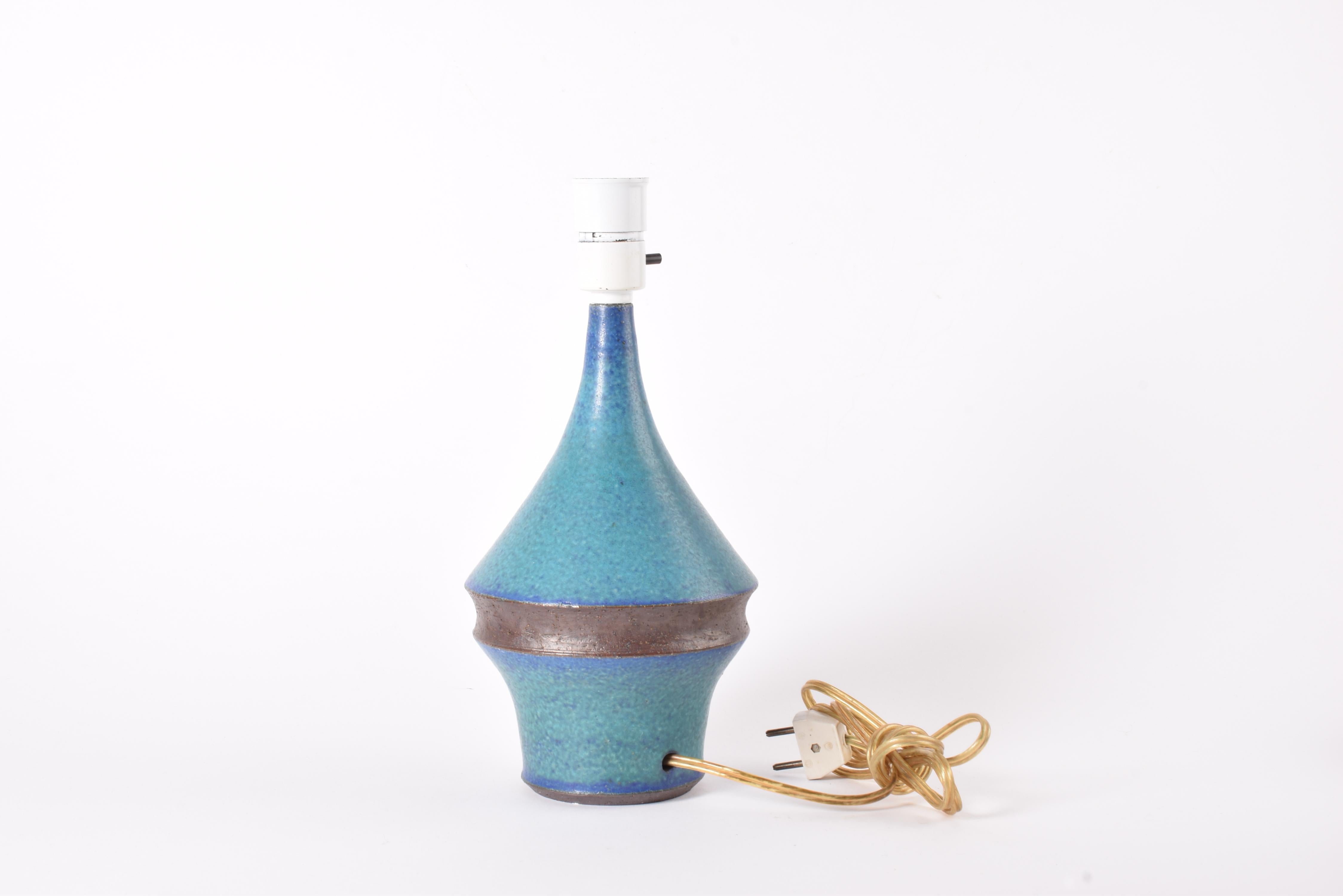 Marianne Starck para Michael Andersen & Søn Lámpara de mesa Turquesa Azul Marrón Años 60 Danés en venta