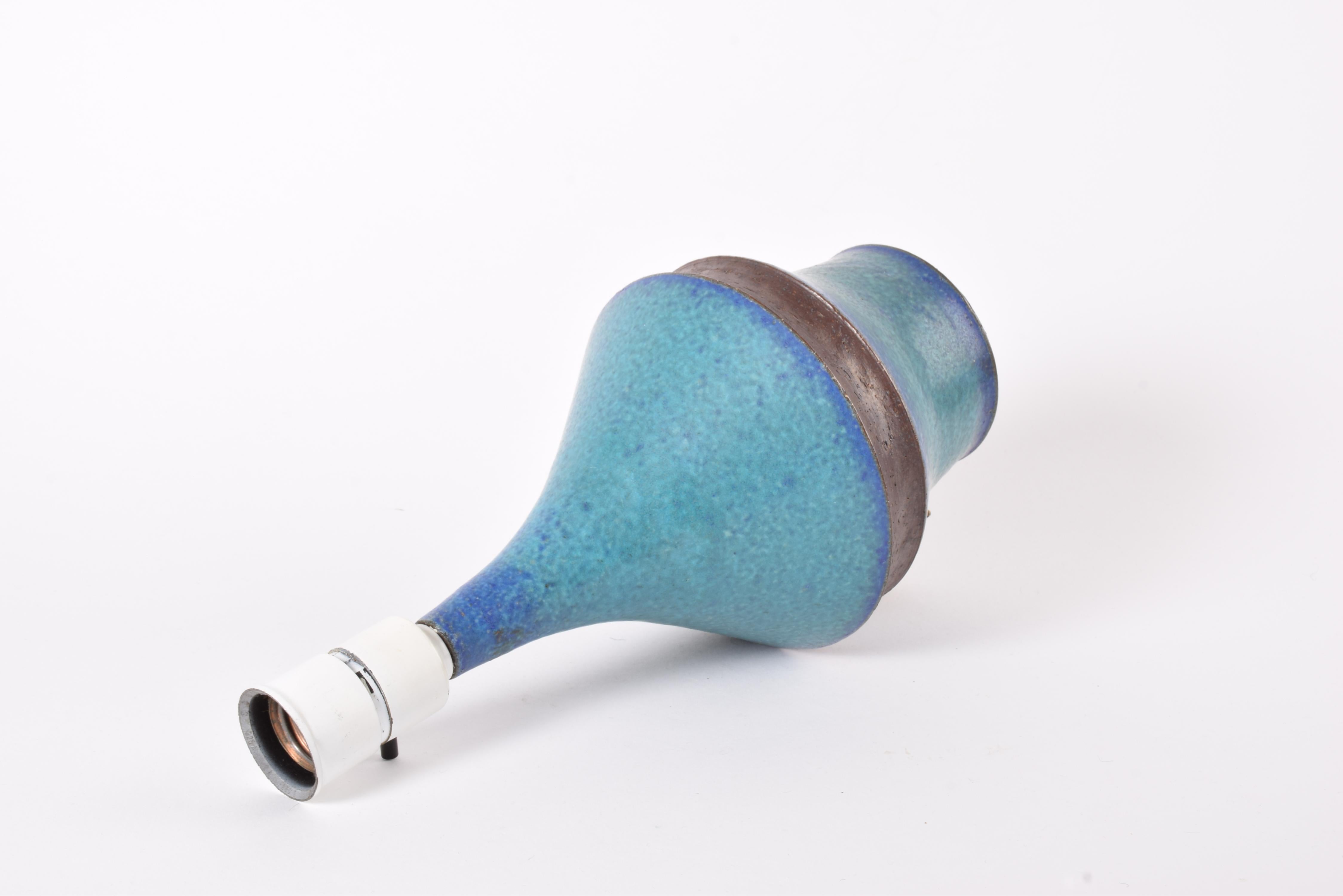 Marianne Starck para Michael Andersen & Søn Lámpara de mesa Turquesa Azul Marrón Años 60 mediados del siglo XX en venta