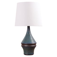 Marianne Starck for Michael Andersen & Søn Table Lamp Turquoise Blue Brown 1960s