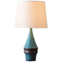 Marianne Starck for Michael Andersen & Søn Tall Table Lamp Turquoise Brown 1960s