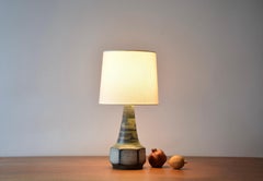 Marianne Starck for Michael Andersen Table Lamp Blue Gray, Danish Ceramic 1960s