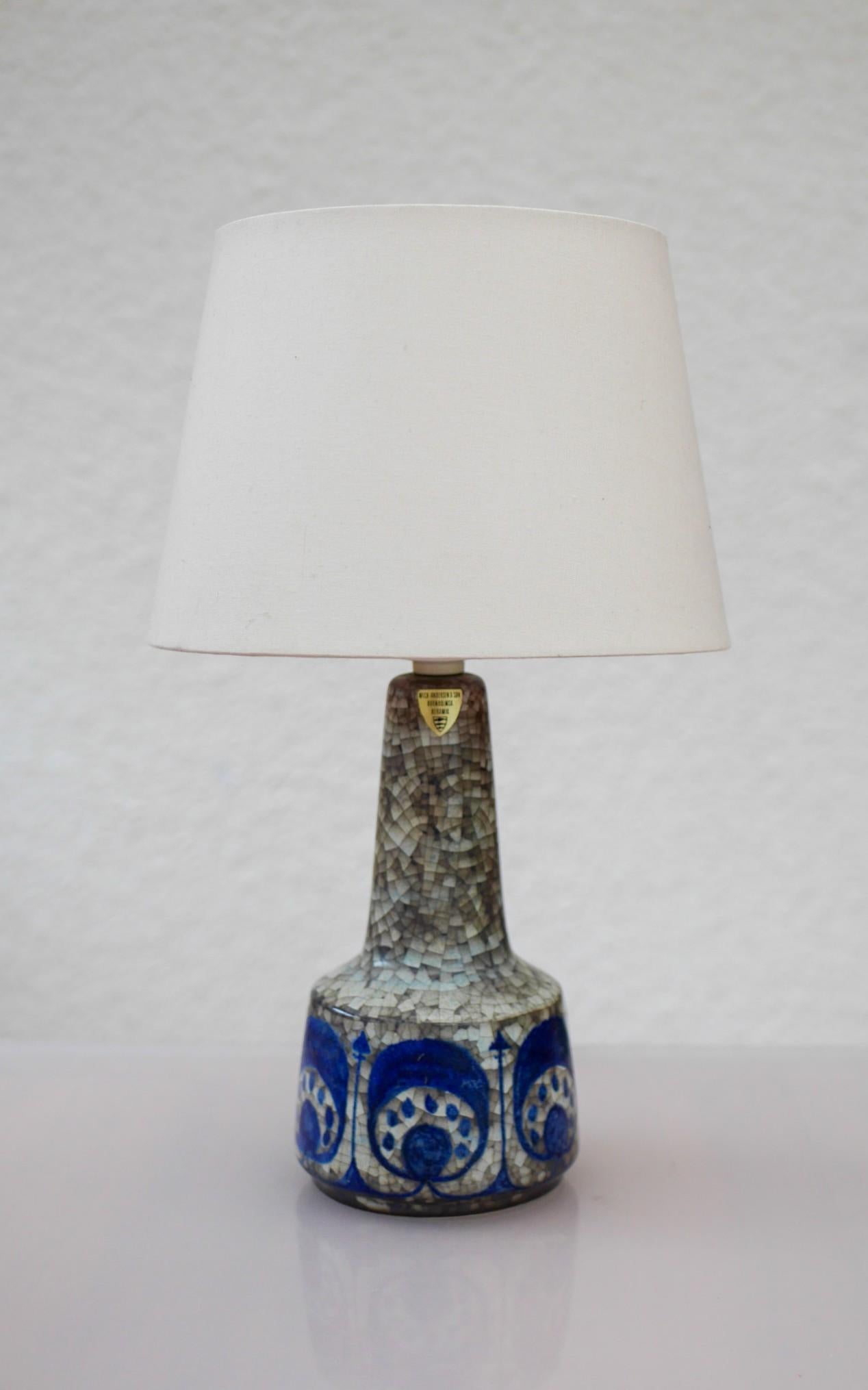 Marianne Starck Mid-century Persia Glaze table lamp from M. Andersen Denmark mediados del siglo XX en venta