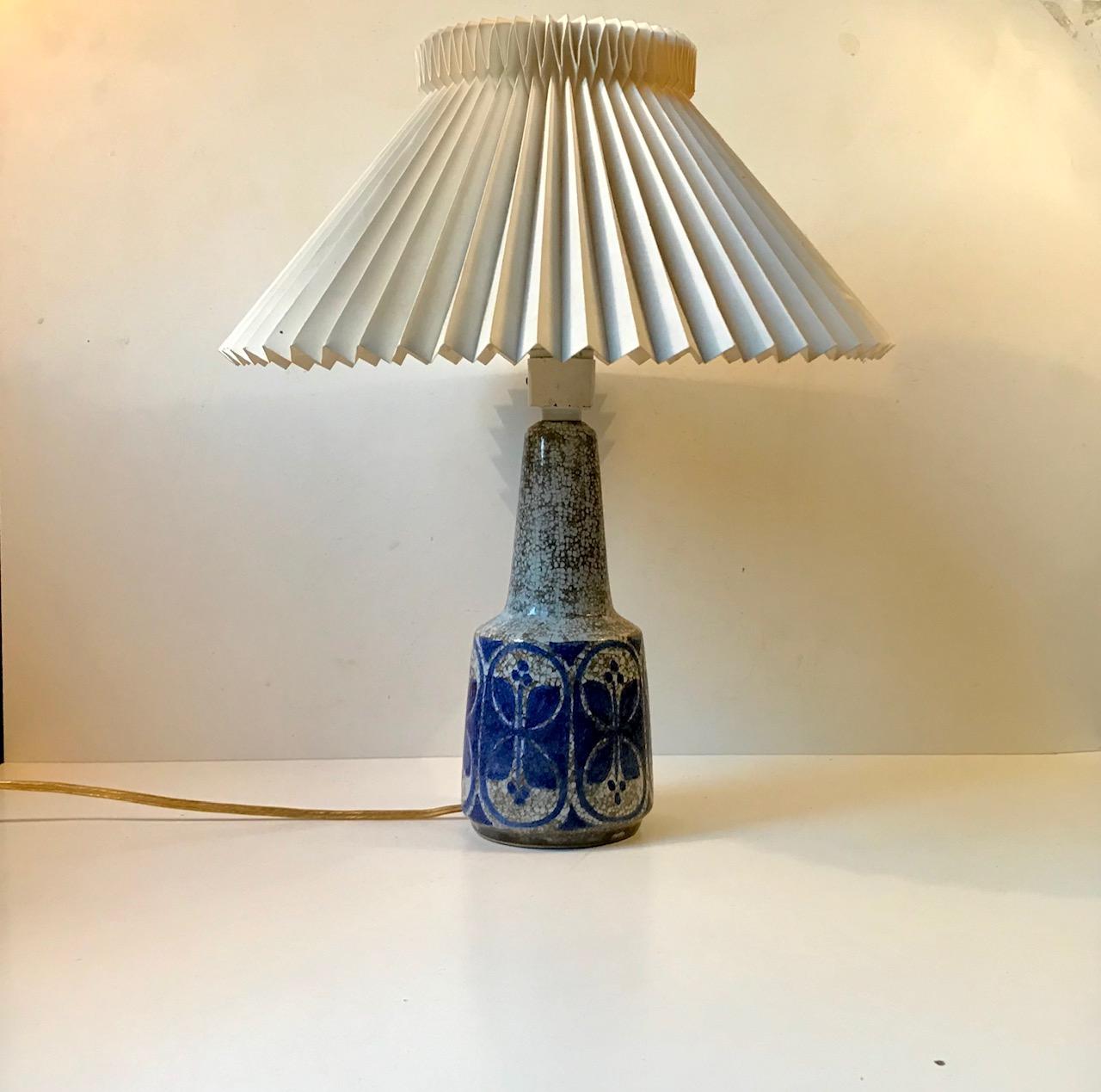 Mid-Century Modern Marianne Starck Stoneware Table Lamp with Persia Crackle Glaze, Denmark, 1970s