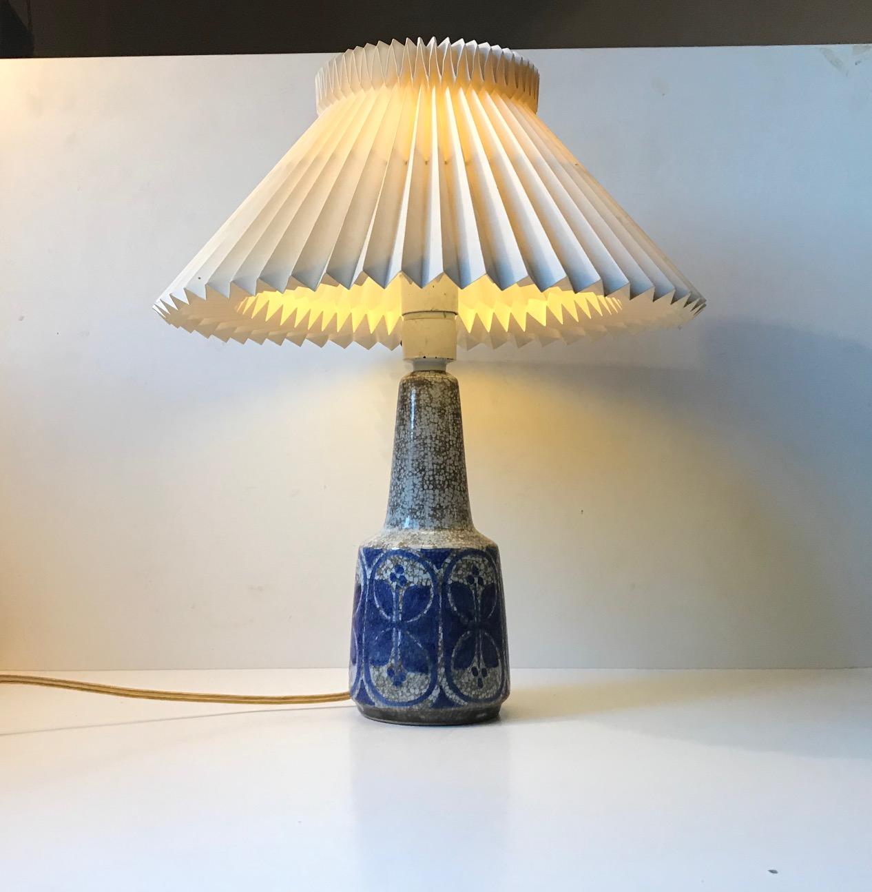 Danish Marianne Starck Stoneware Table Lamp with Persia Crackle Glaze, Denmark, 1970s
