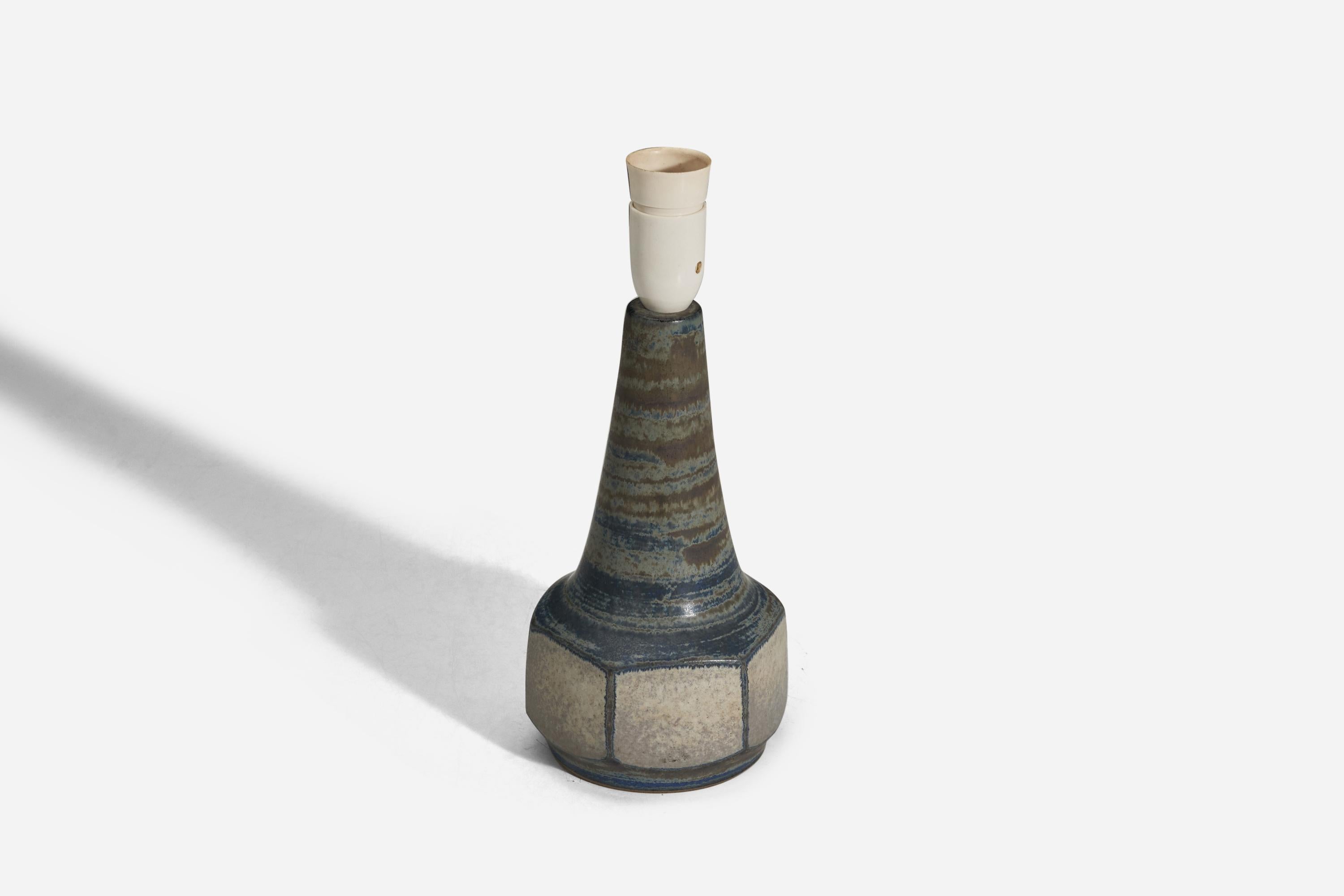 Danish Marianne Starck, Table Lamp, Glazed Stoneware, Michael Andersen, Denmark, 1960s For Sale