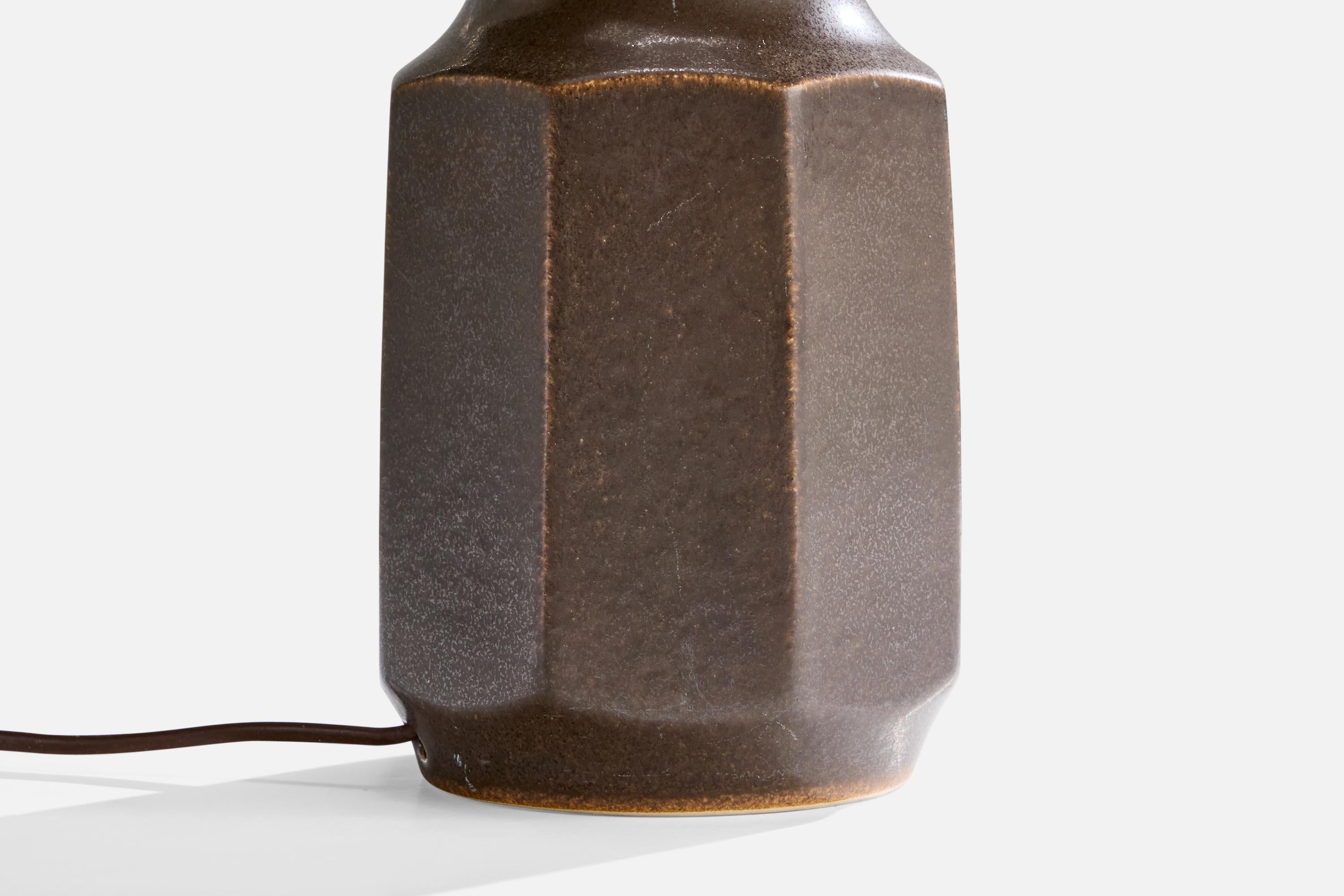 Ottone Marianne Starck, Lampada da tavolo, gres, ottone, Danimarca, anni '60 in vendita