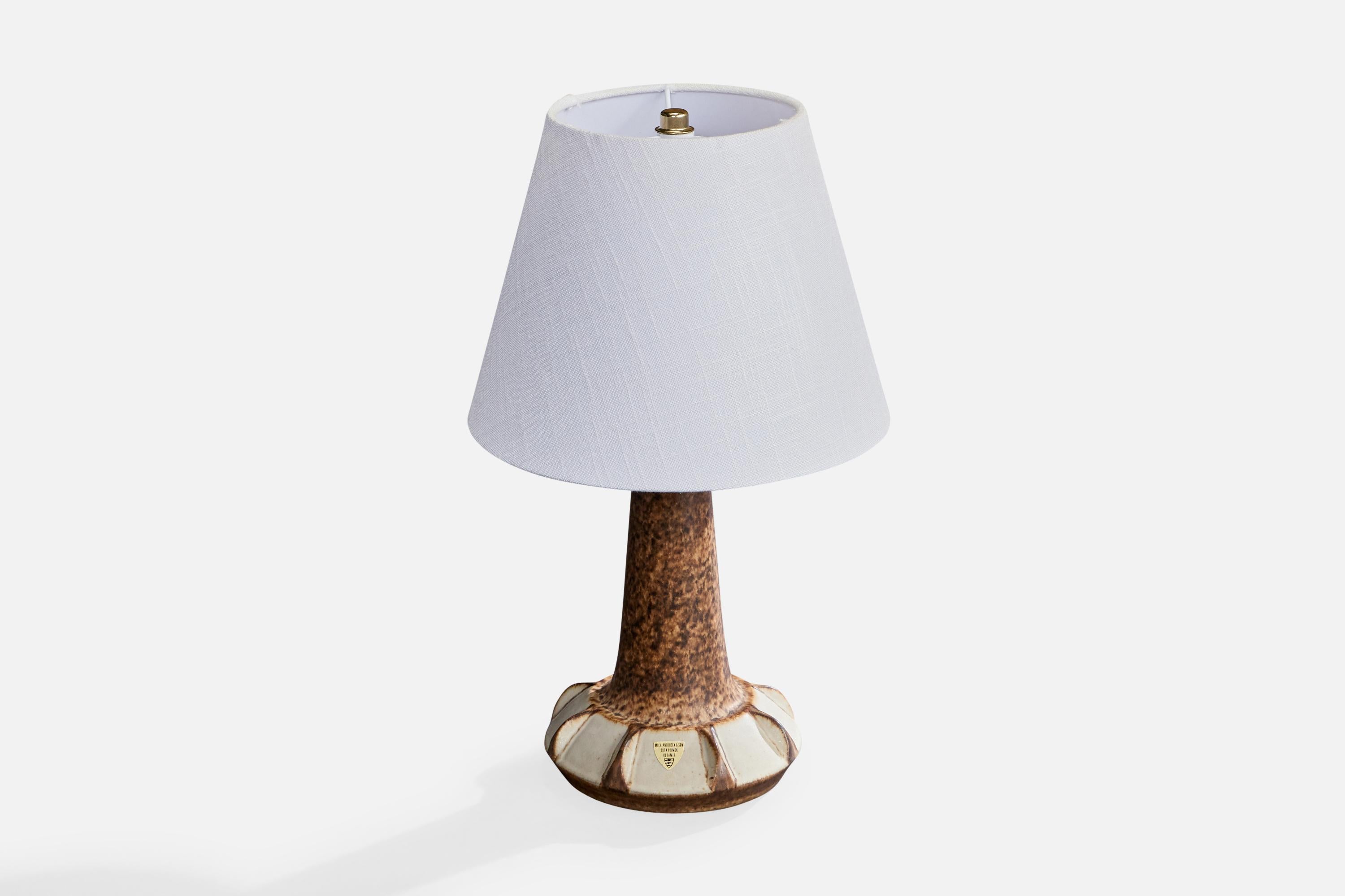 Mid-Century Modern Marianne Starck, Table Lamp, Stoneware, Denmark, 1960s For Sale